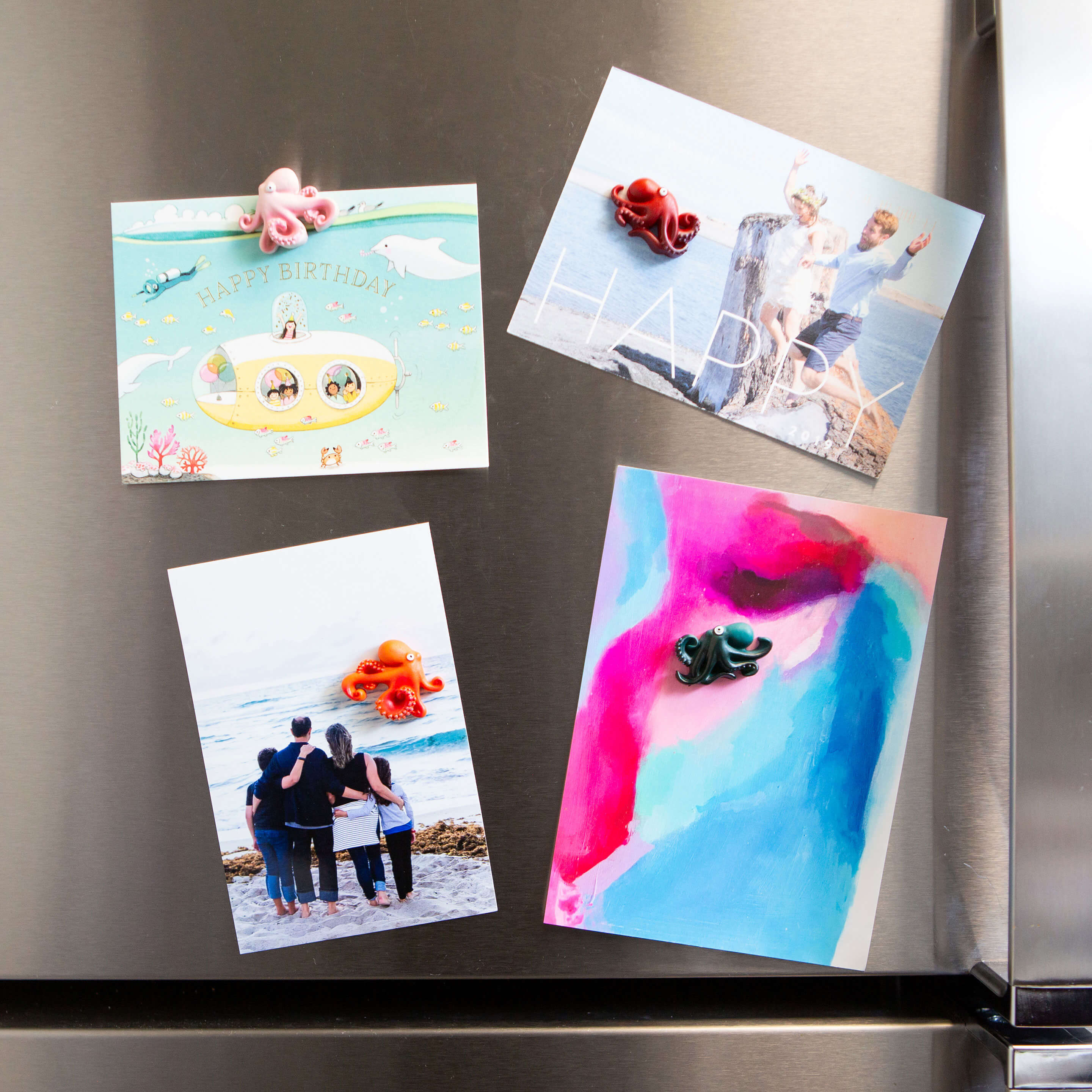 colorful OCTOPUS magnets s/4
