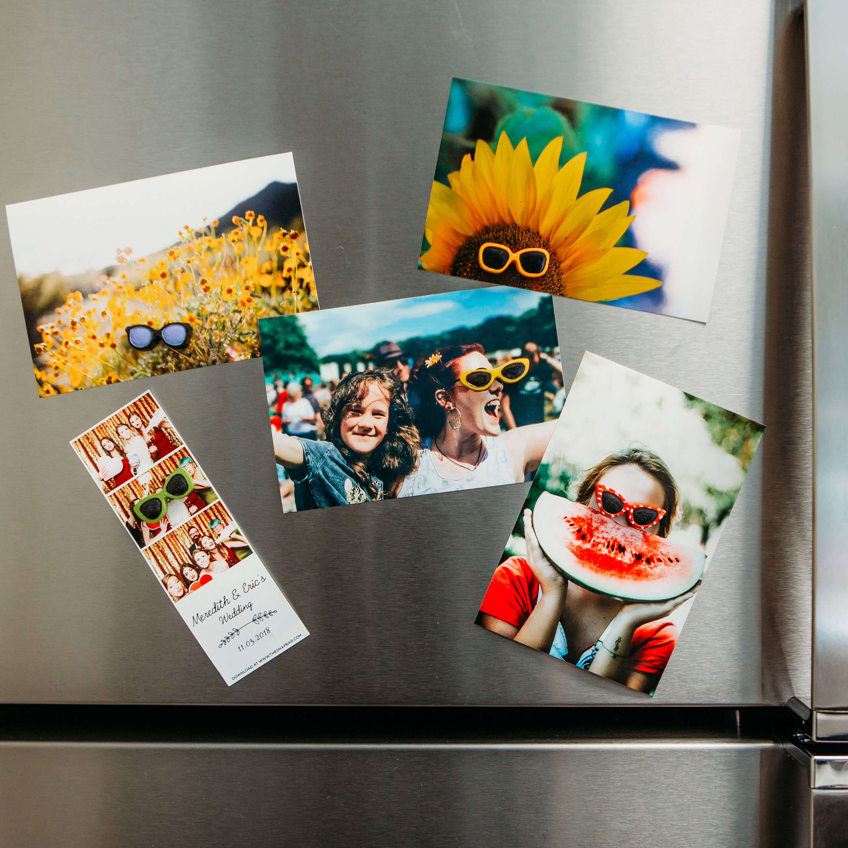 colorful SUNGLASSES magnets s/5