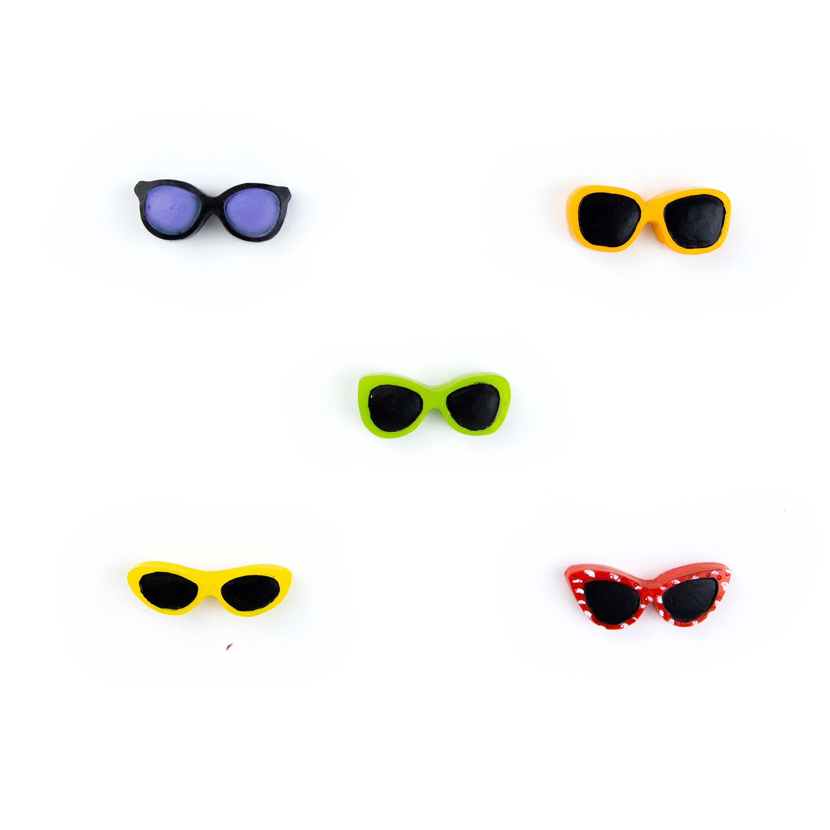 colorful SUNGLASSES magnets s/5