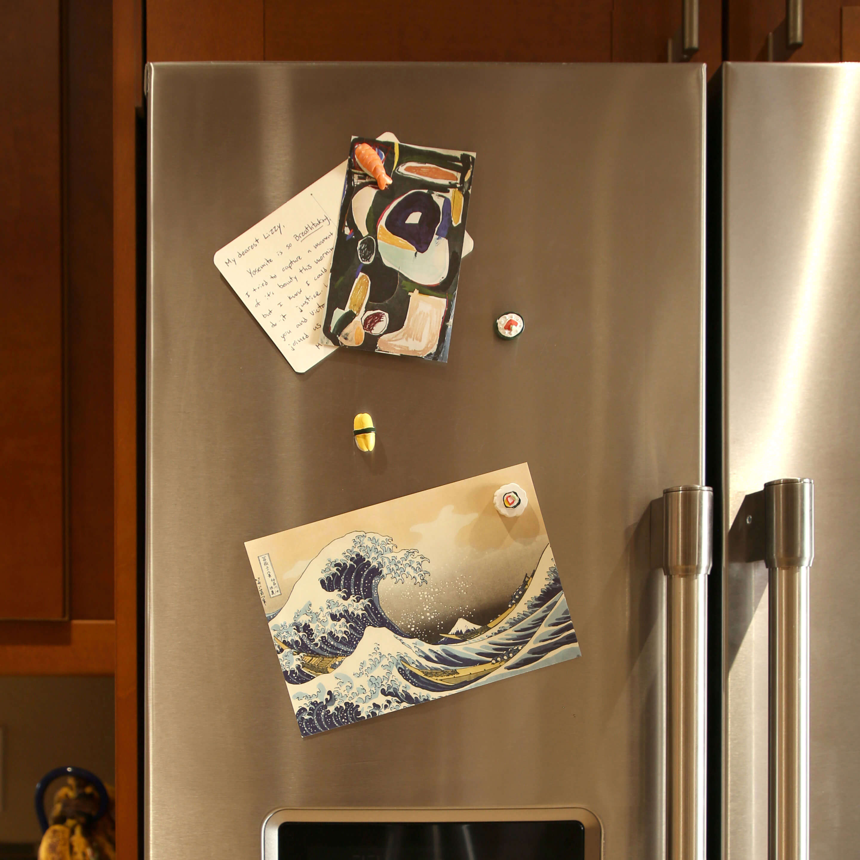 colorful SUSHI magnets ICONIC packaging s/4