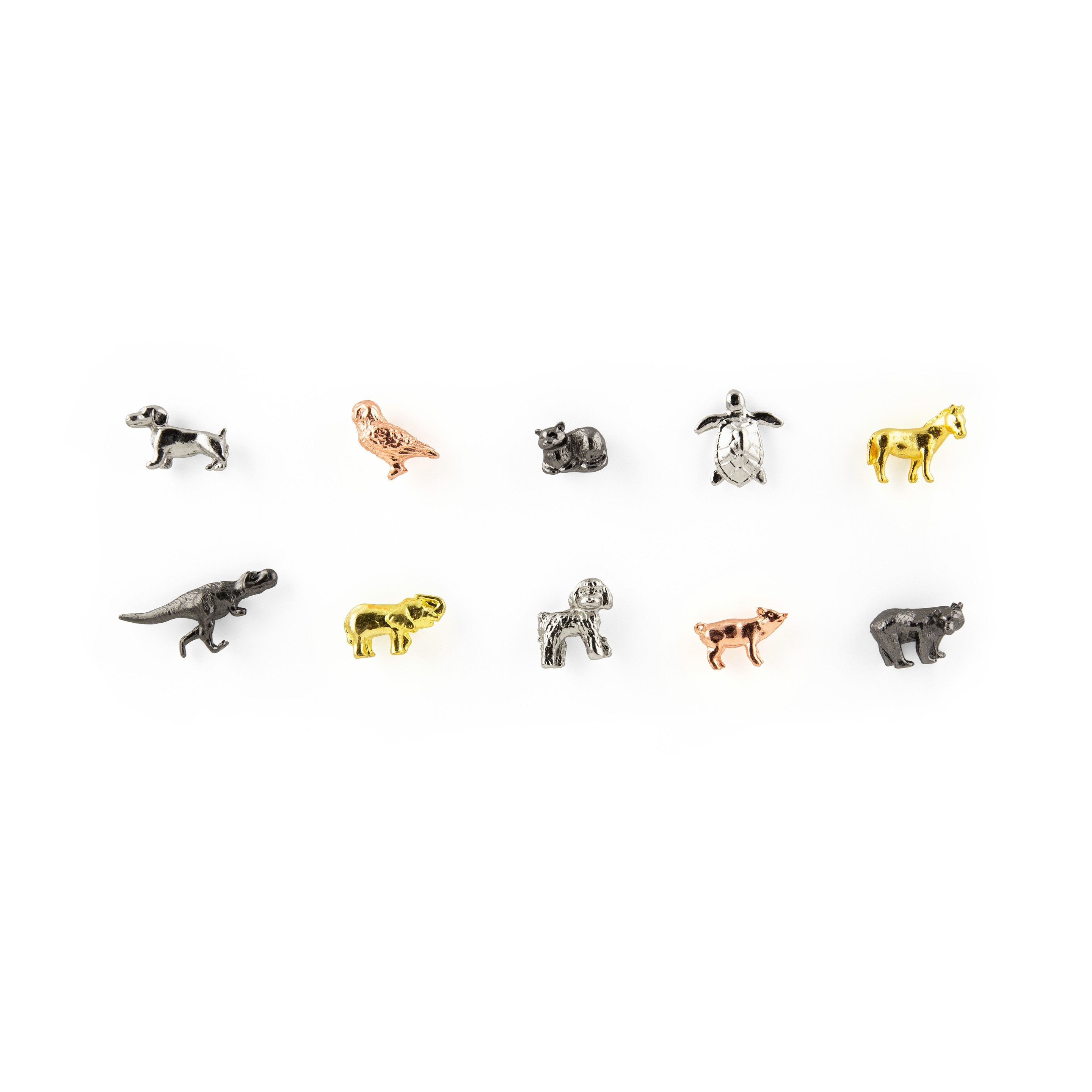 cast metal bird magnets