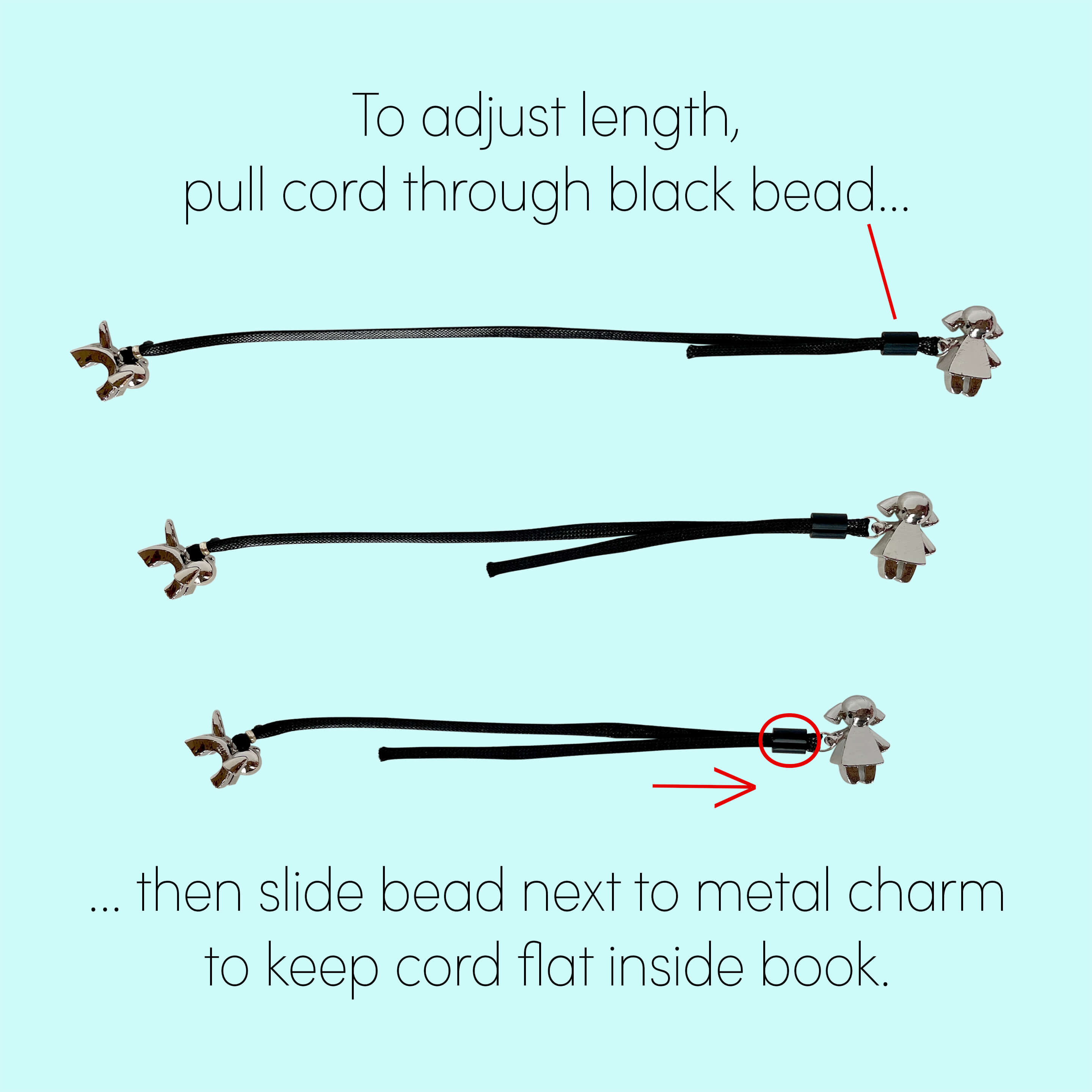 STRINGS ATTACHED! cat + yarn adjustable bookmark