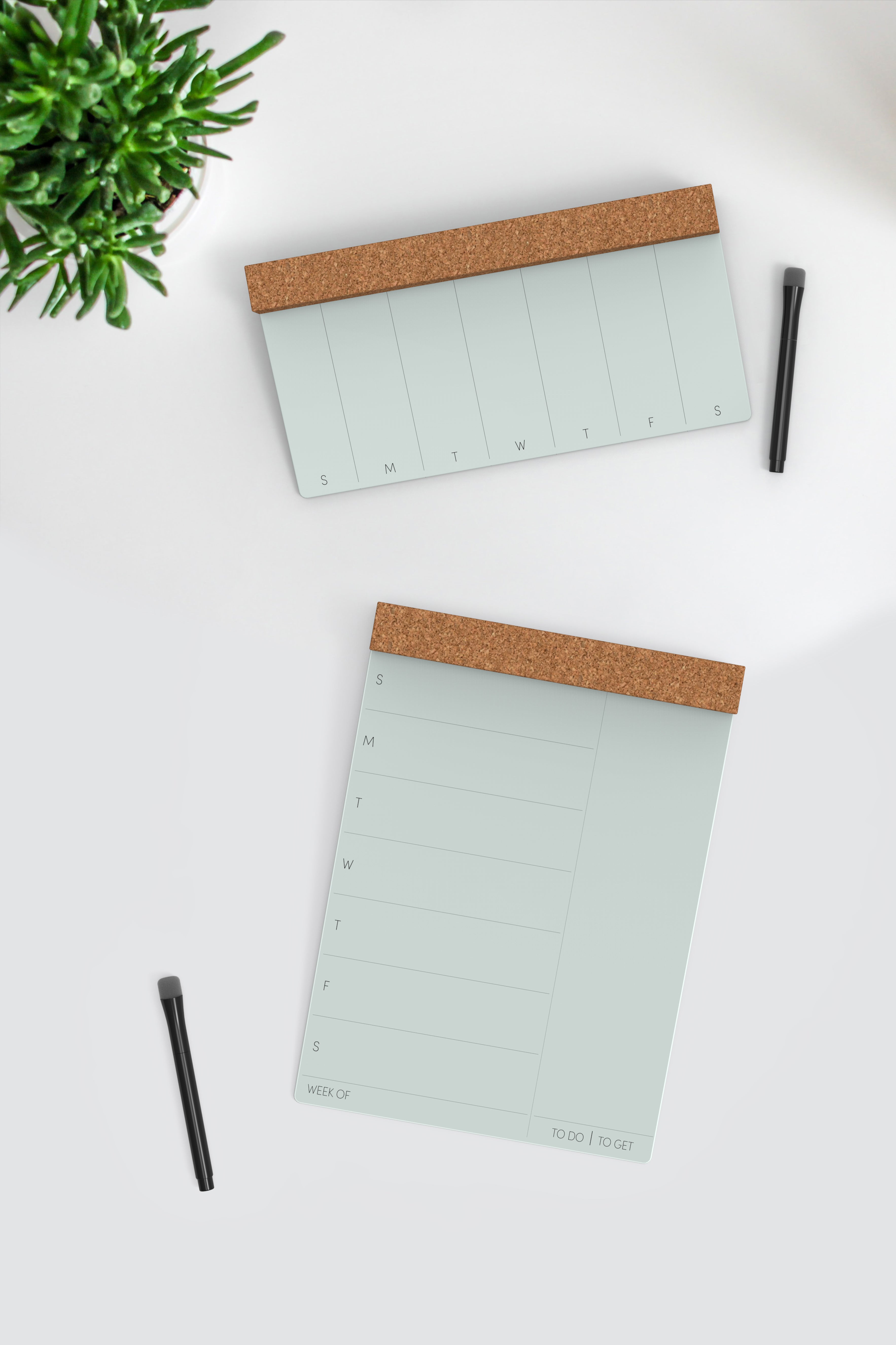 glassencorque large weekly/to-do/to-get desktop dry-erase board