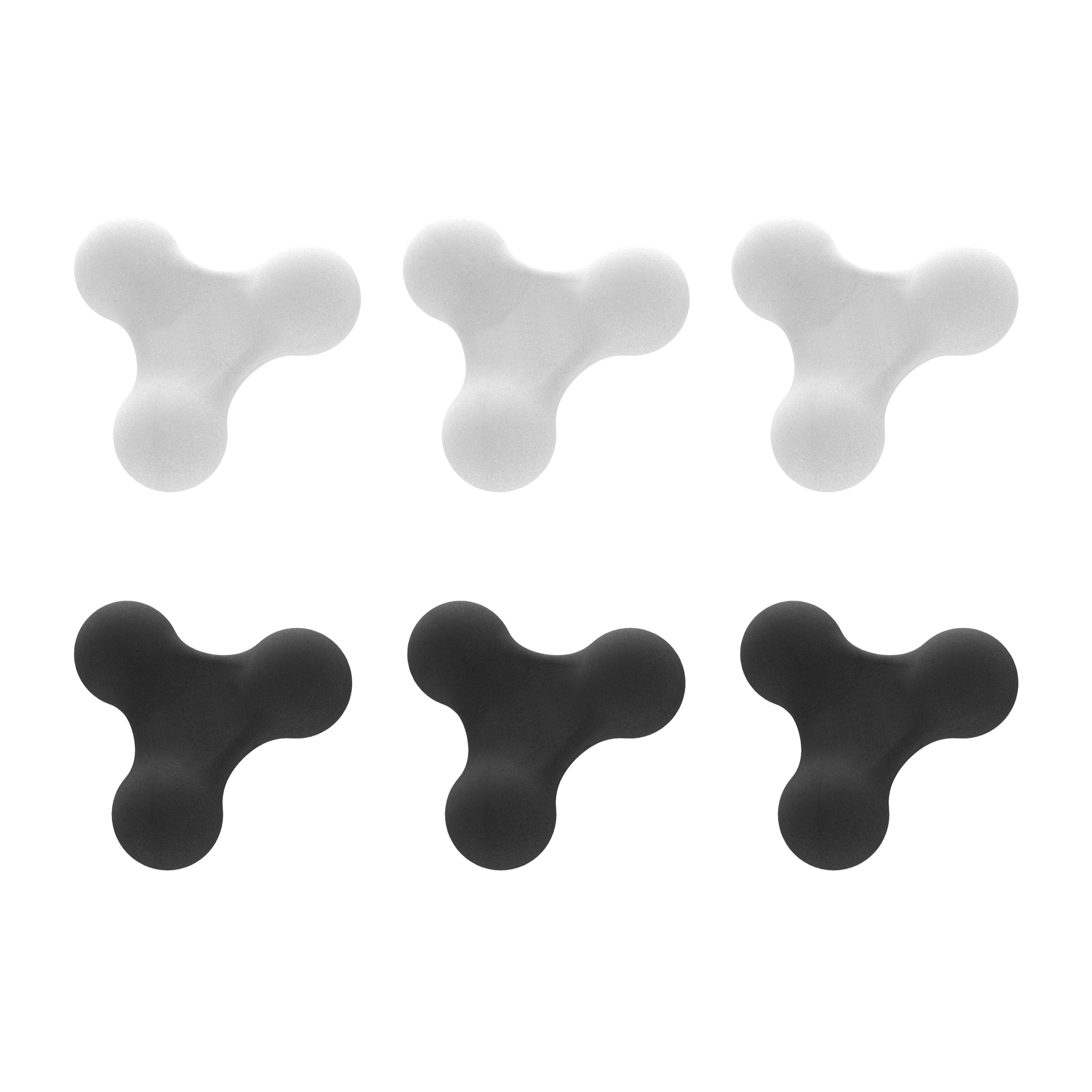 trivlets mini trivets s/6 BLACK + WHITE