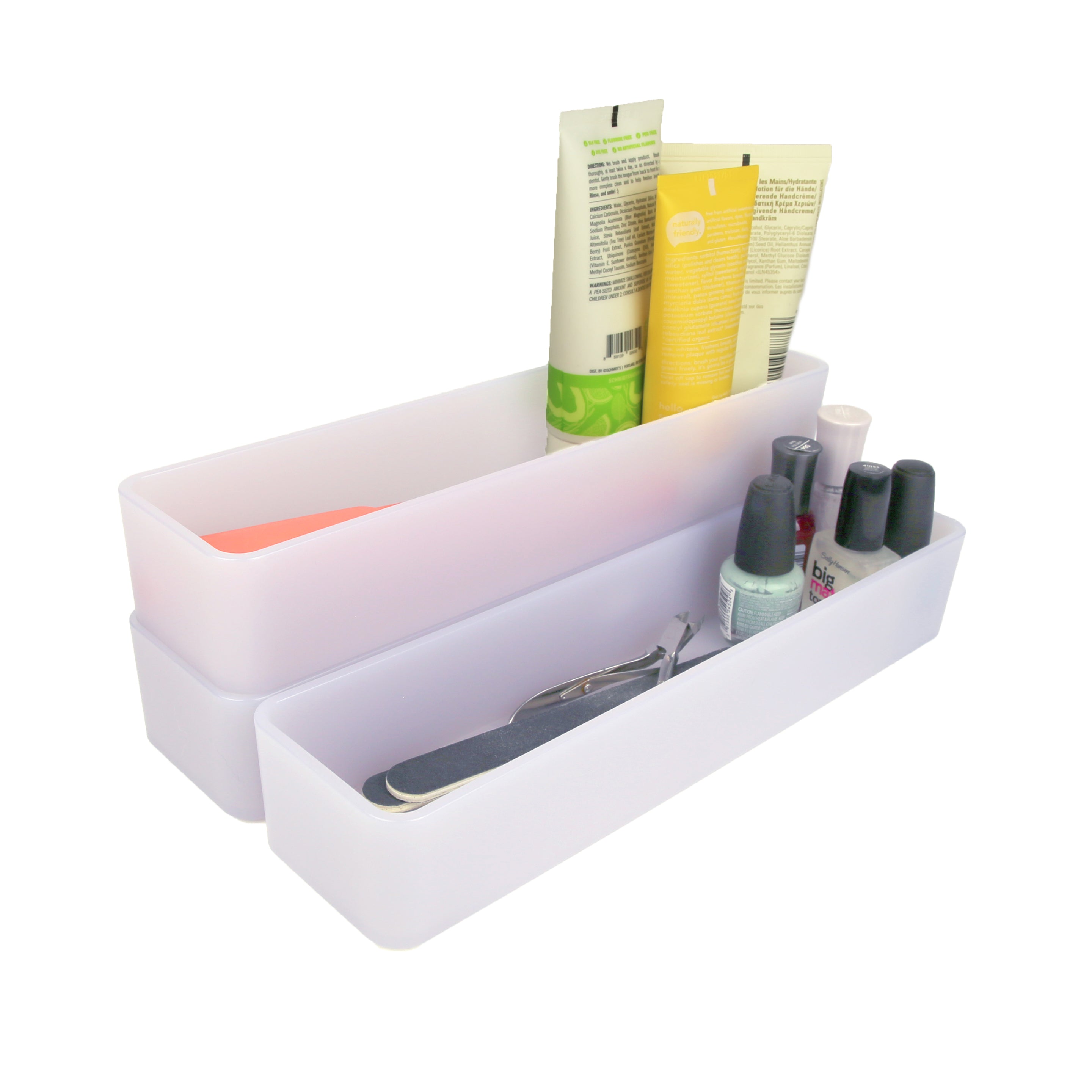 reSTAK recycled stackable organizing bins set of 3 3x12