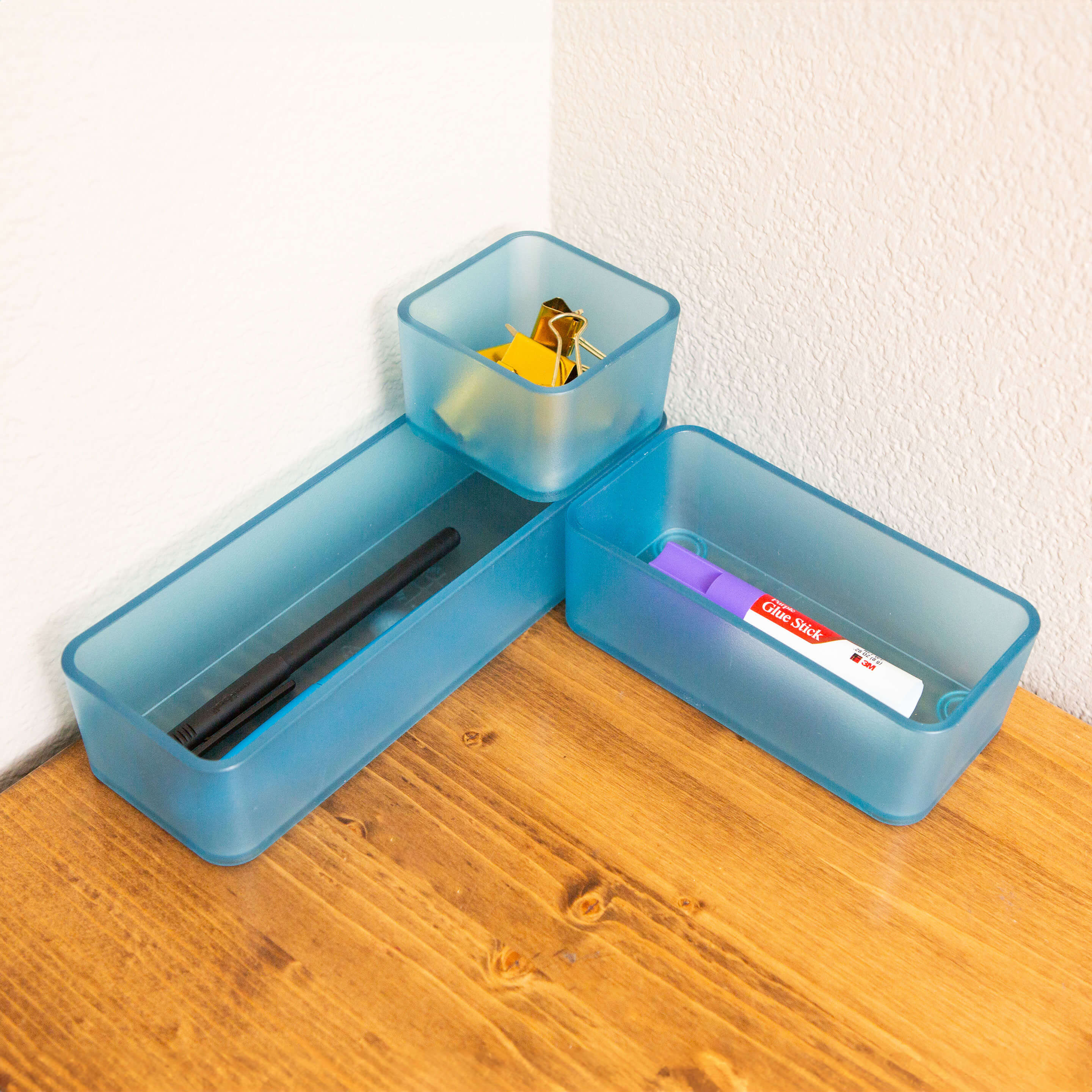 reSTAK recycled stackable organizing bins set of 3