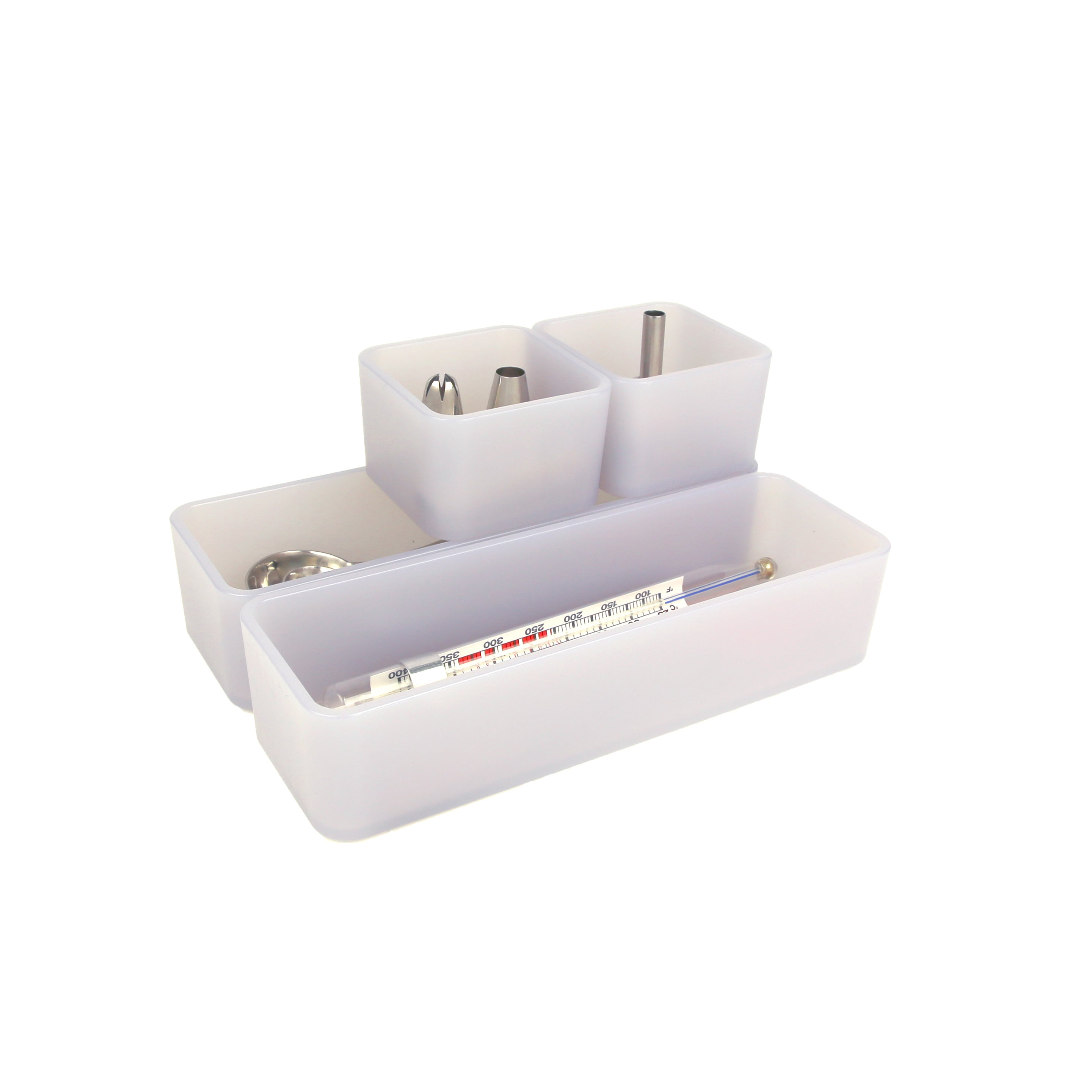 reSTAK recycled stackable organizing bins set of 4