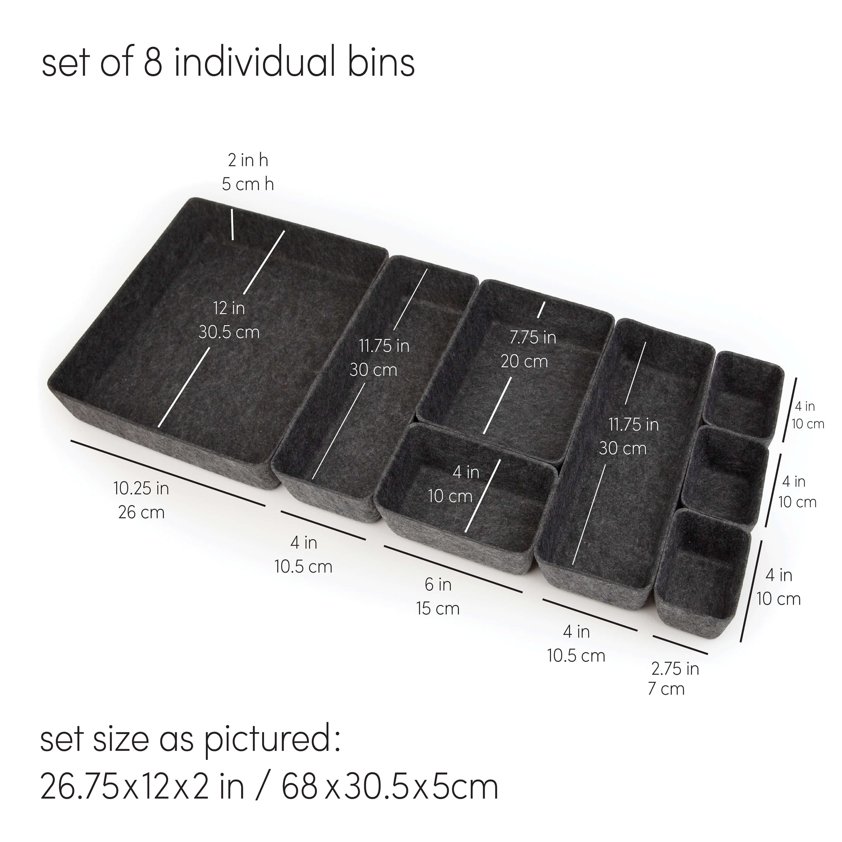 felt·like·it! set/8 felt bins