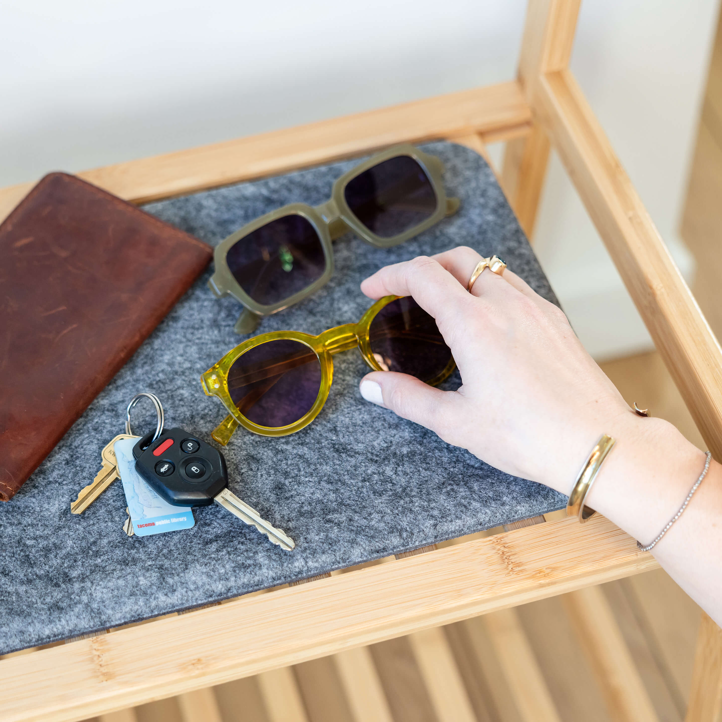reSTAK recycled FELT medium storage lid + tray