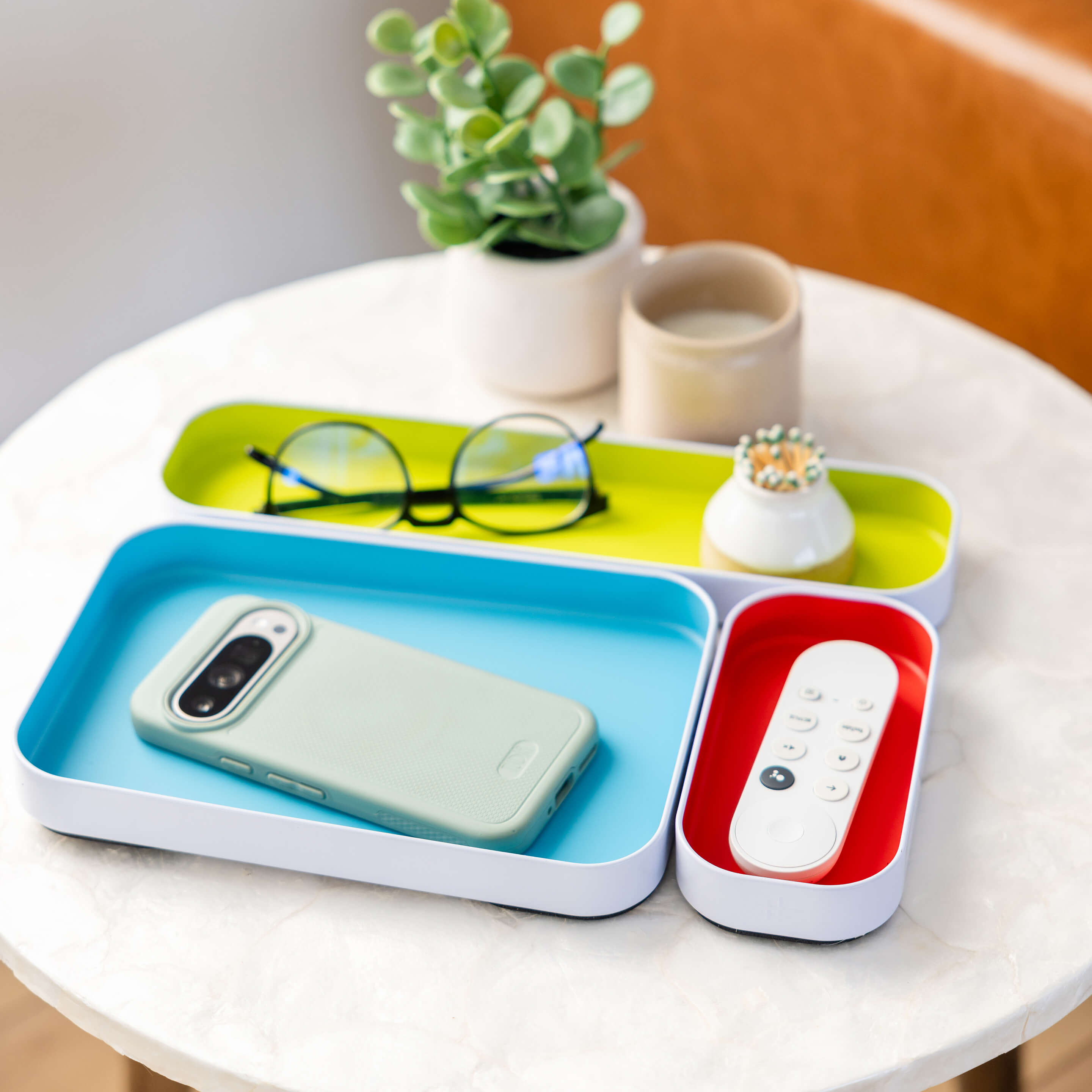 metal stacking bins + drawer organizers sets of 3 1"