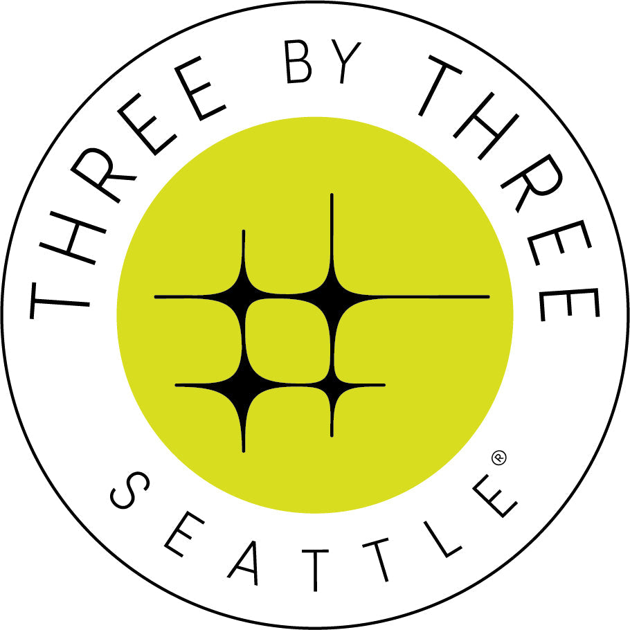 three by three seattle logo