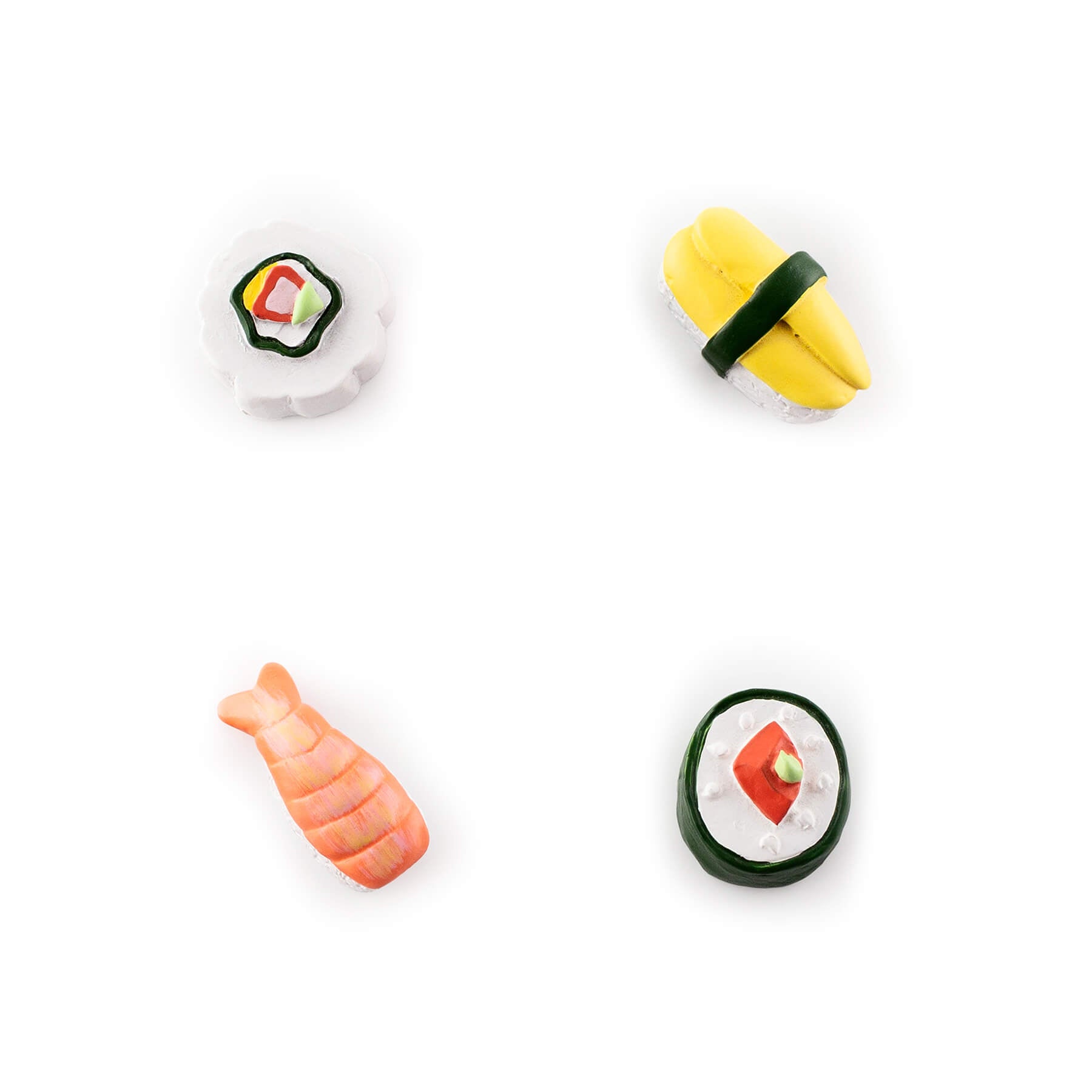 colorful SUSHI magnets ICONIC packaging s/4