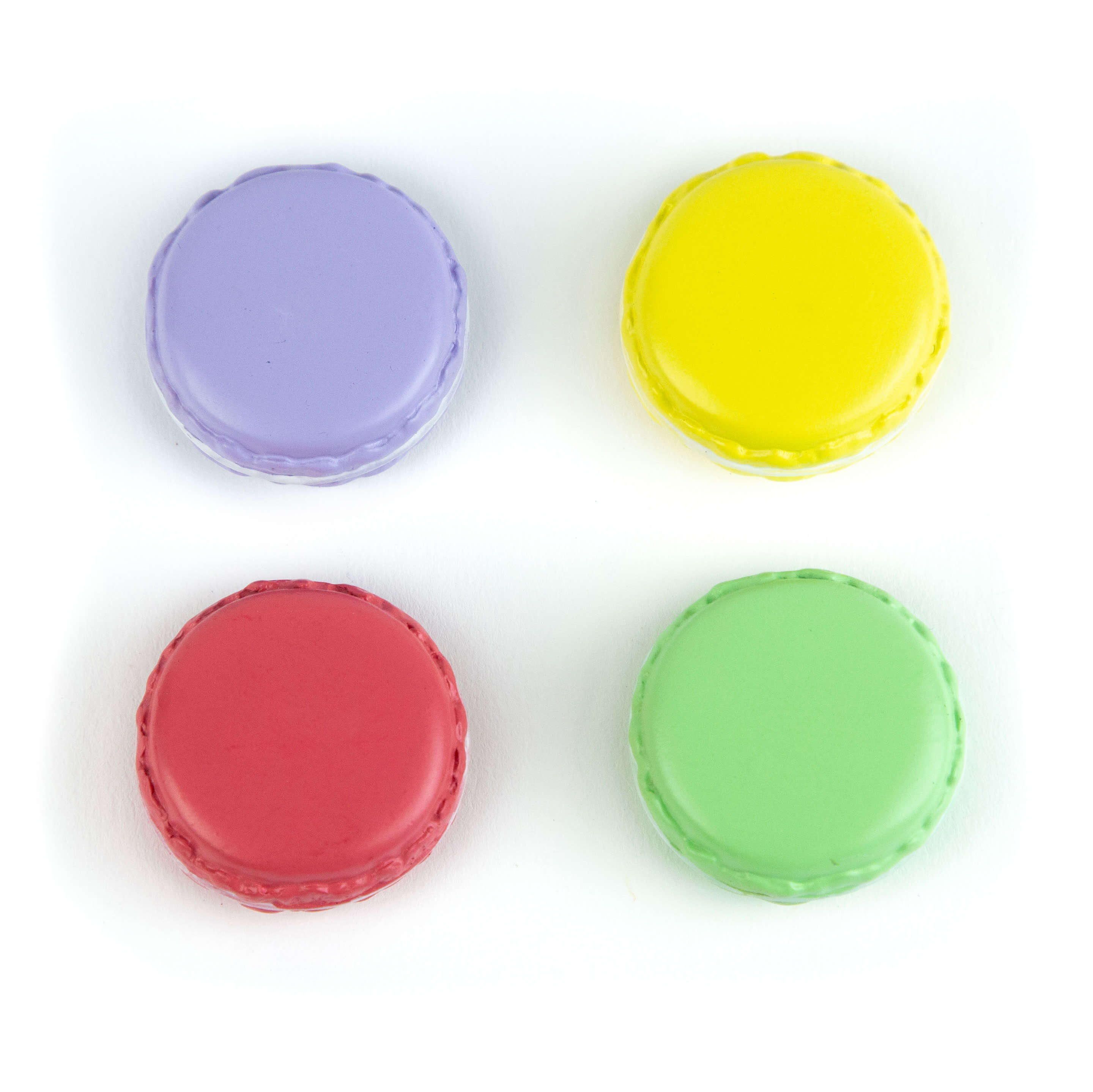 colorful MACARON magnets ICONIC packaging s/4