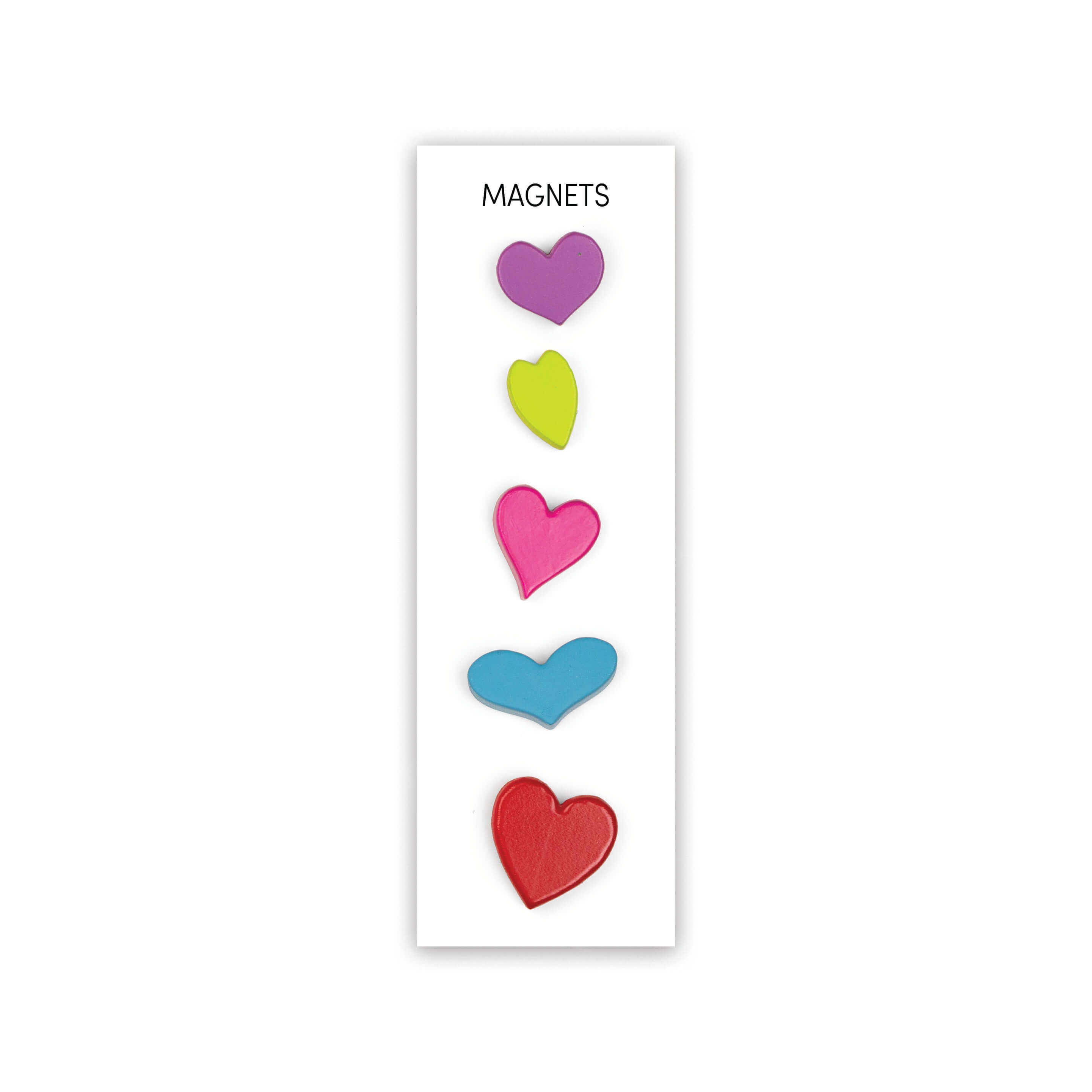 colorful heart magnets