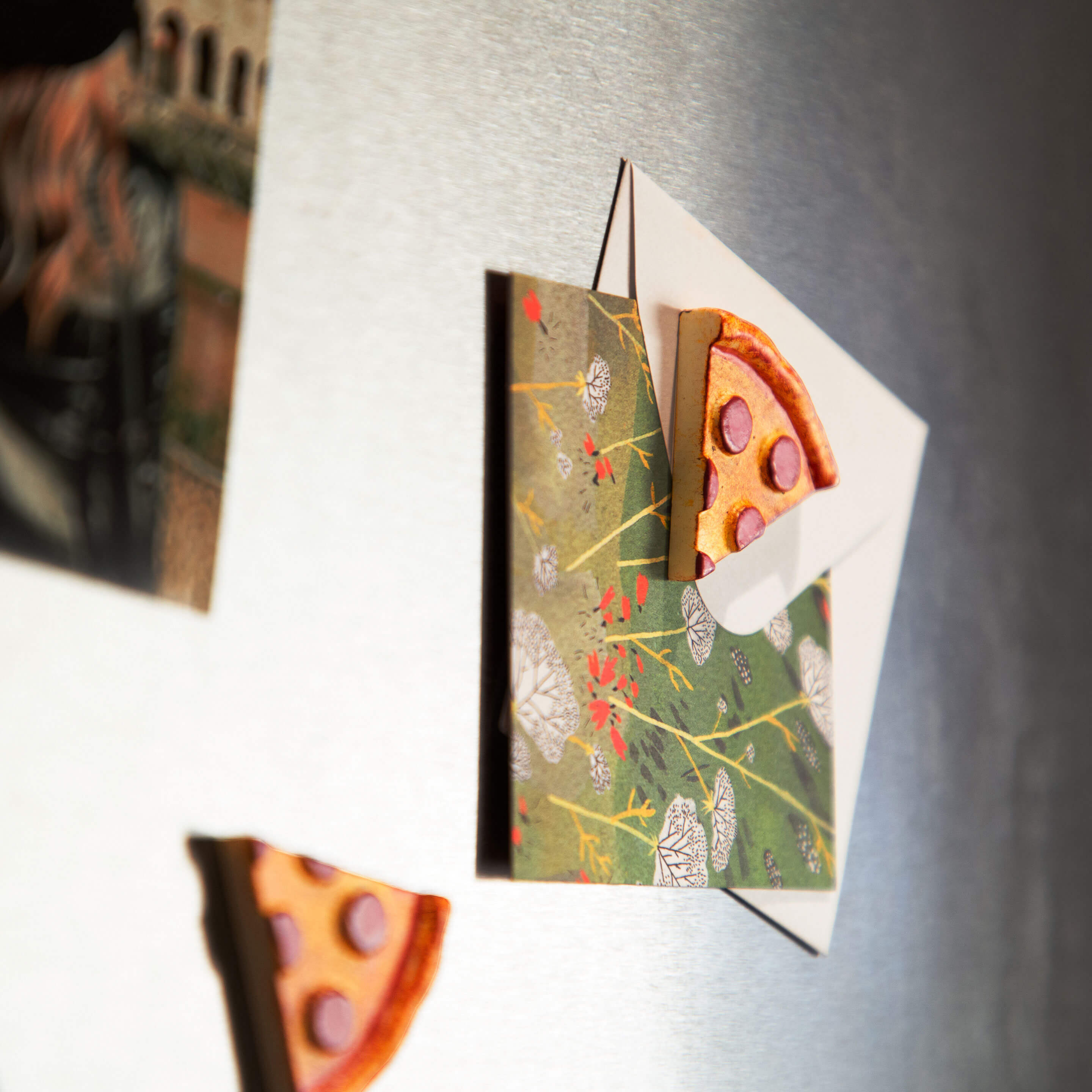 colorful PIZZA magnets s/4