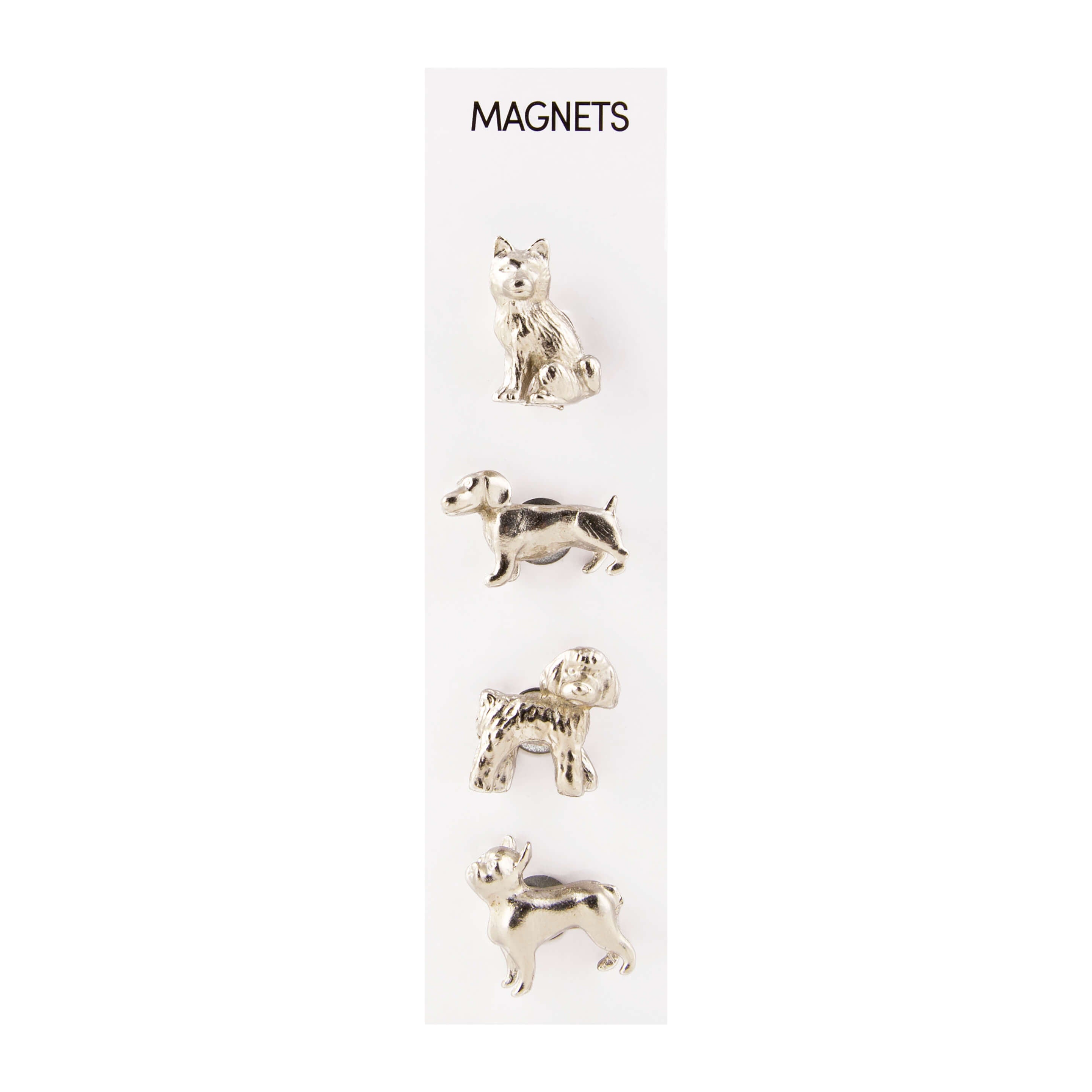 cast metal dog magnets