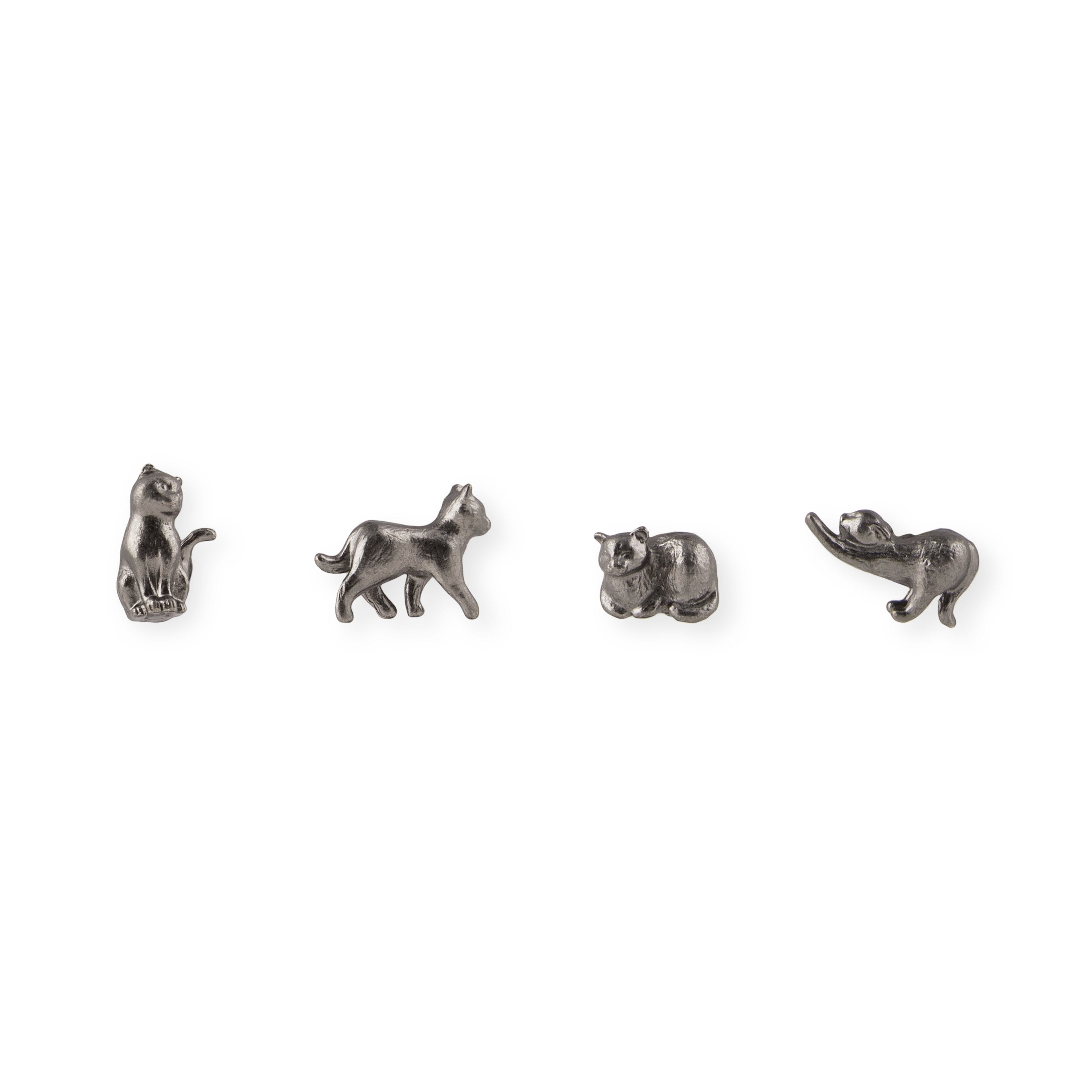 cast metal cat magnets