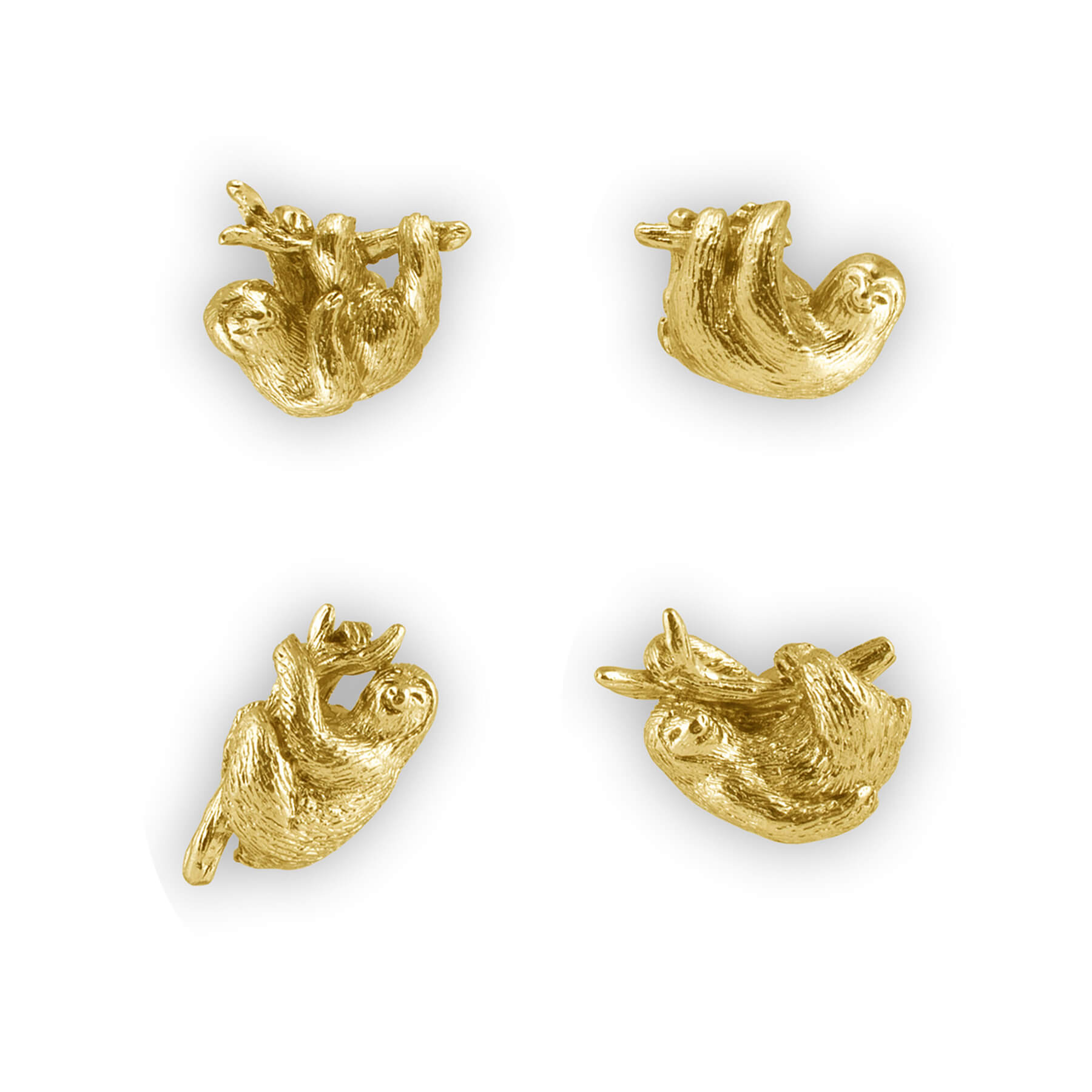 cast metal sloth magnets