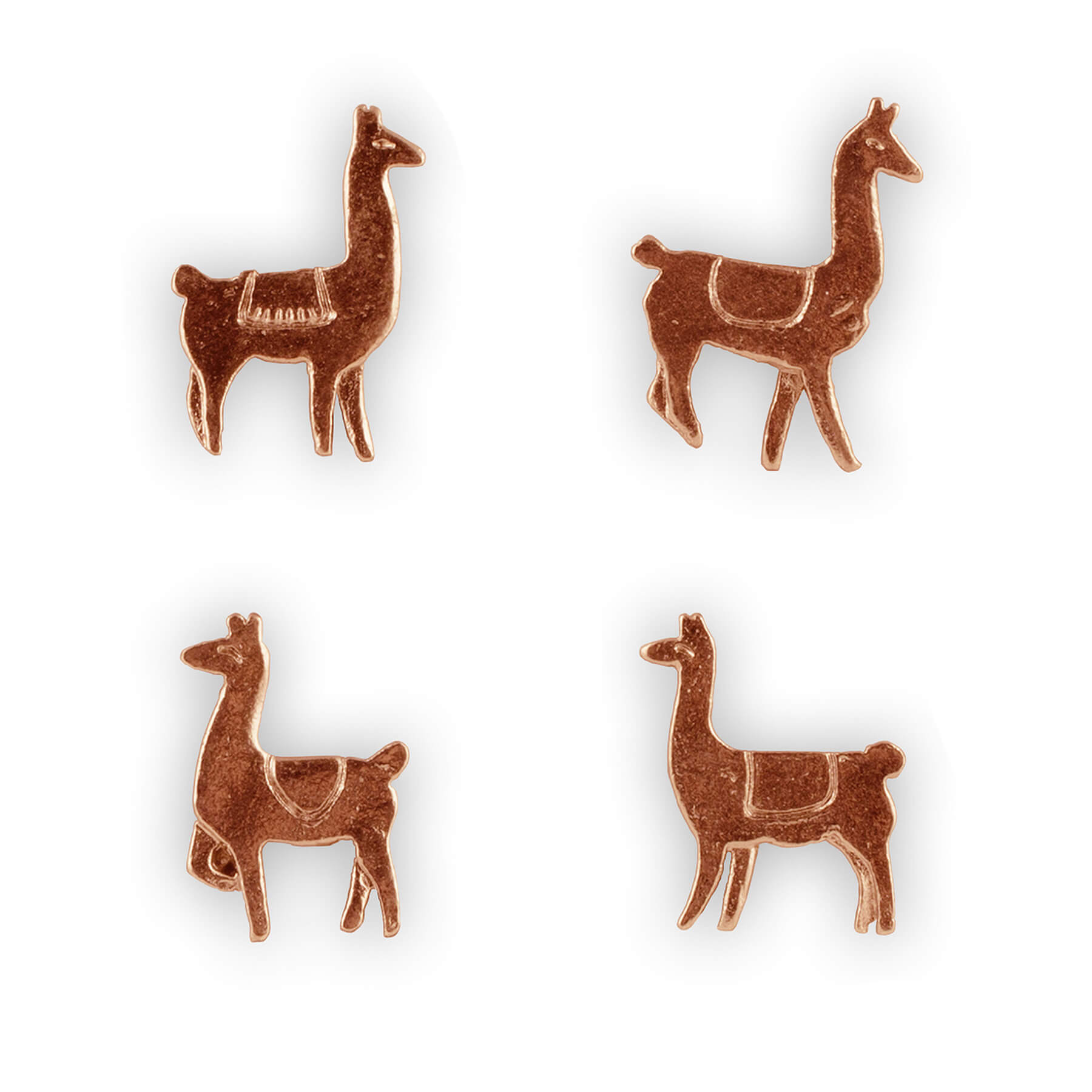 cast metal llama magnets
