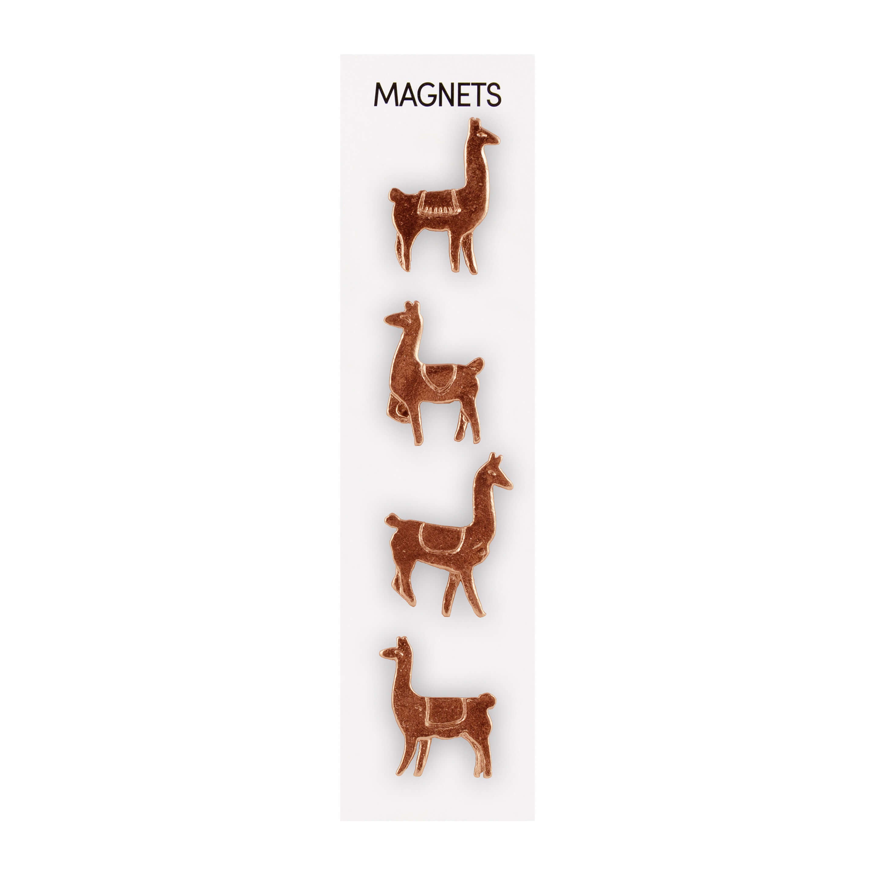 cast metal llama magnets