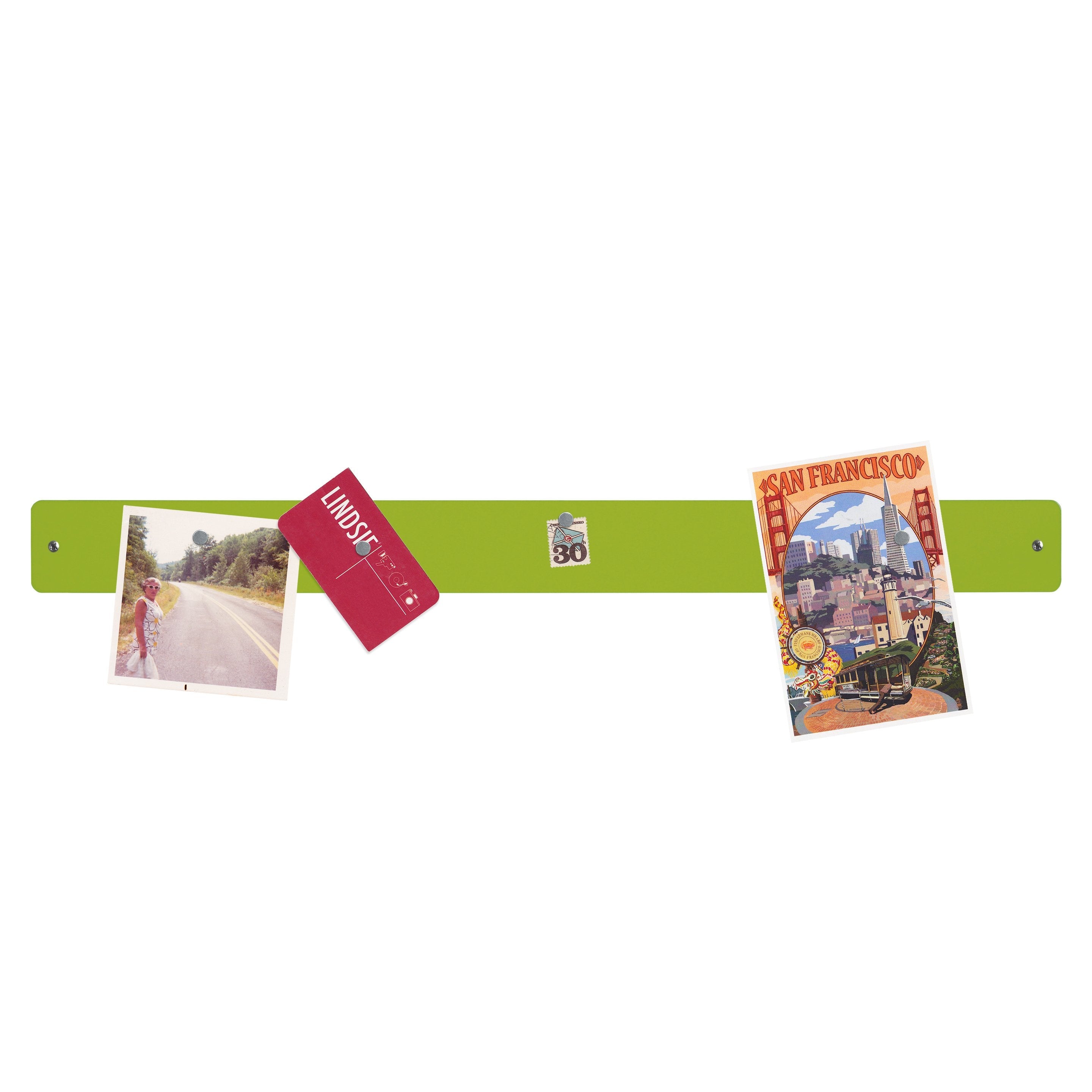 Three by Three Seattle 28 x 2.5 Inch Metal Strip Frameless Magnetic  Bulletin Board with 12 Magnets for Memos, Photos, Lists, and More in  Office, Home