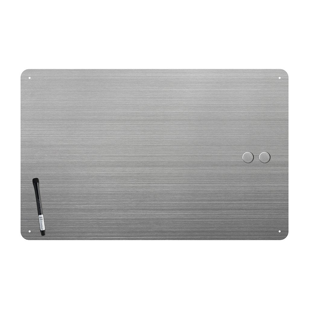 large stainless dry·erase board