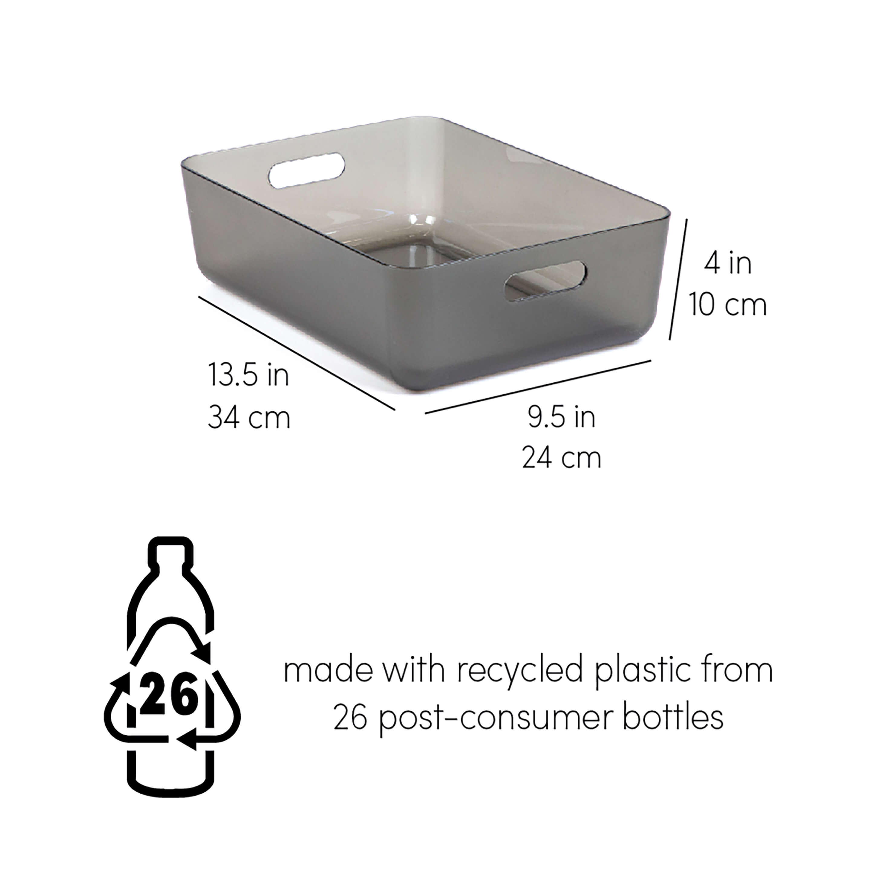 reSTAK recycled storage medium short bin + lid