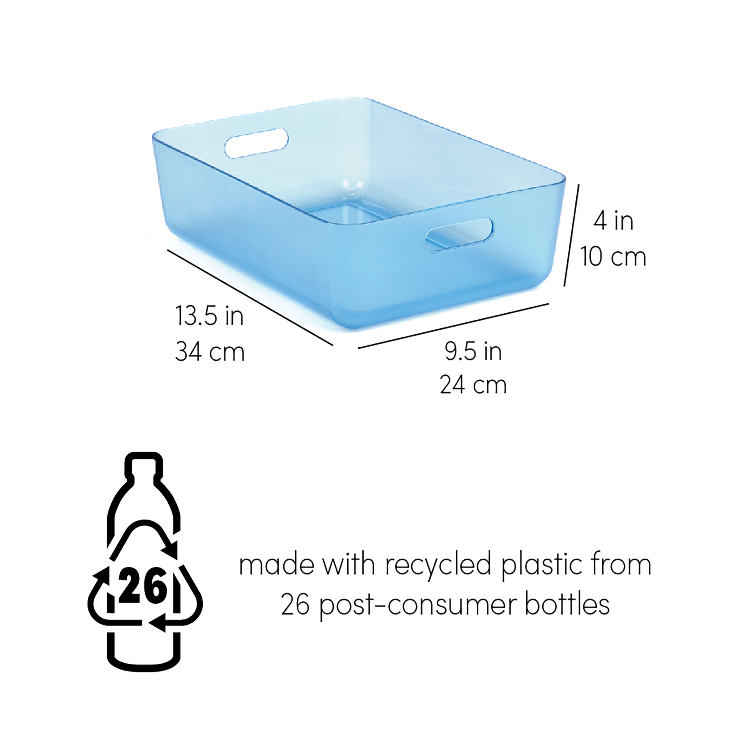 reSTAK recycled storage medium short bin + lid