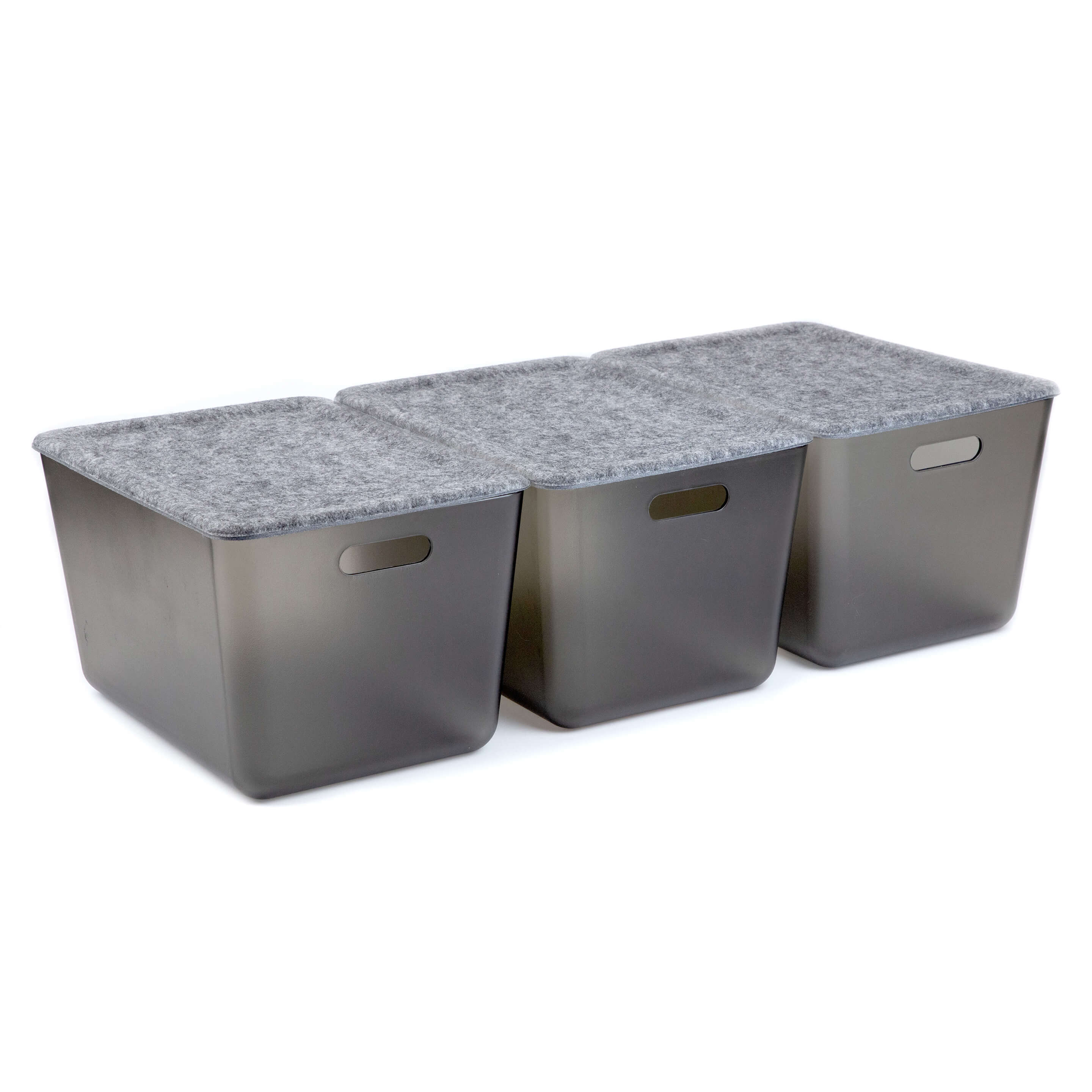 reSTAK recycled storage medium tall + lid SET of 3