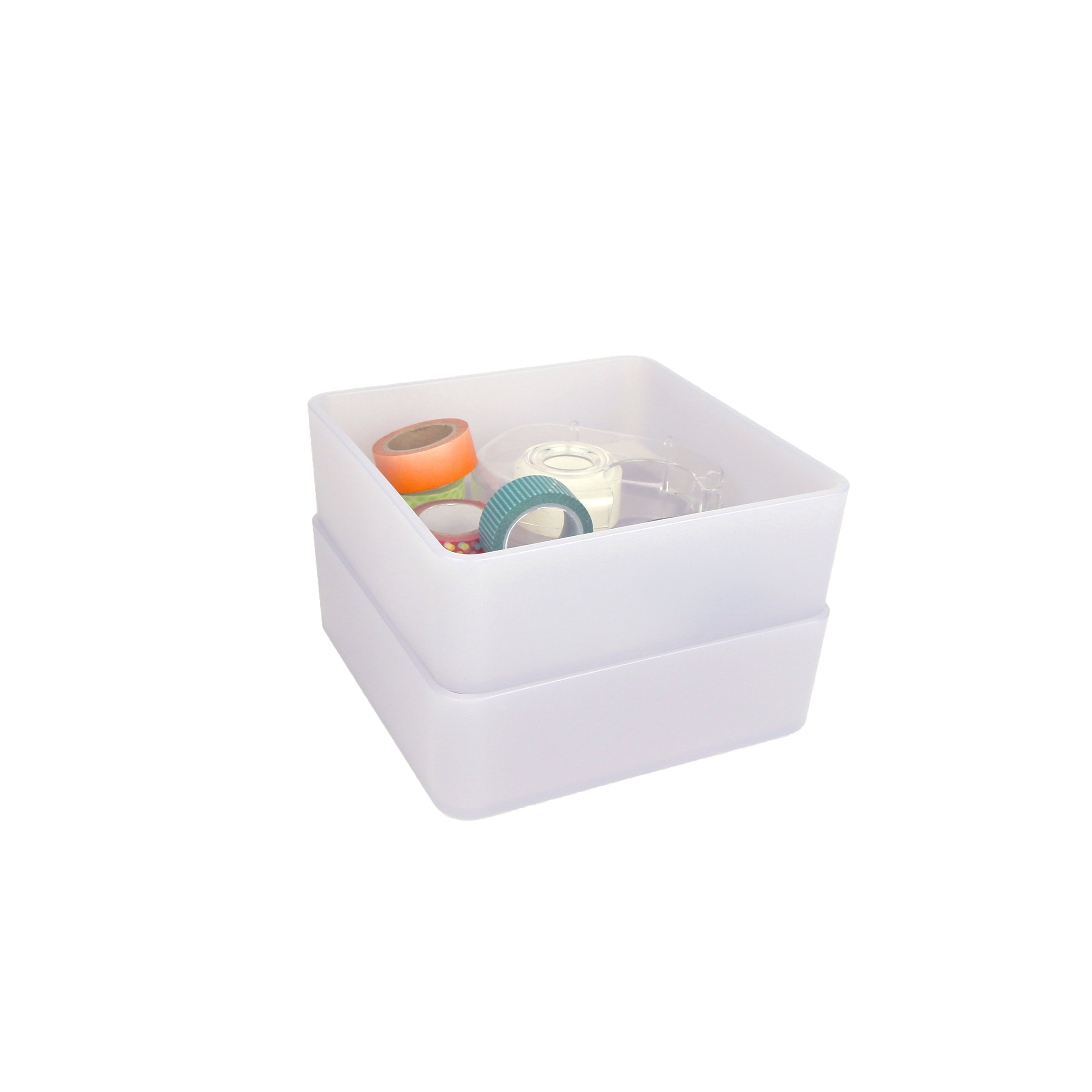 reSTAK recycled stackable organizing bins sets of 2 SMALL
