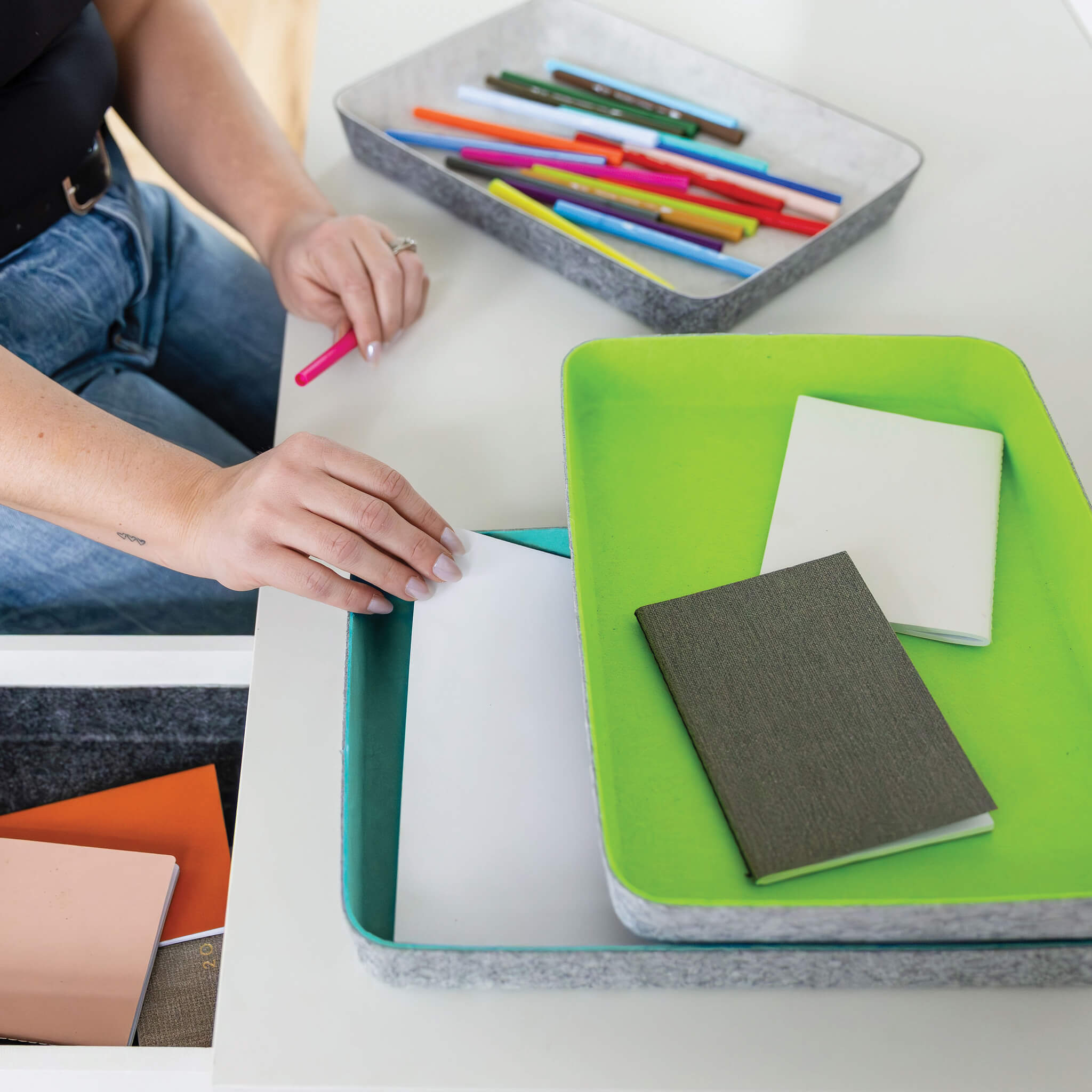 felt·like·it!™ Paper Tray Tapered Storage Bins