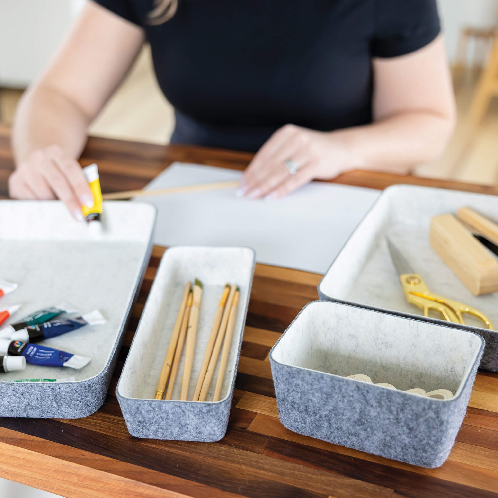felt·like·it!™ Paper Tray Tapered Storage Bins