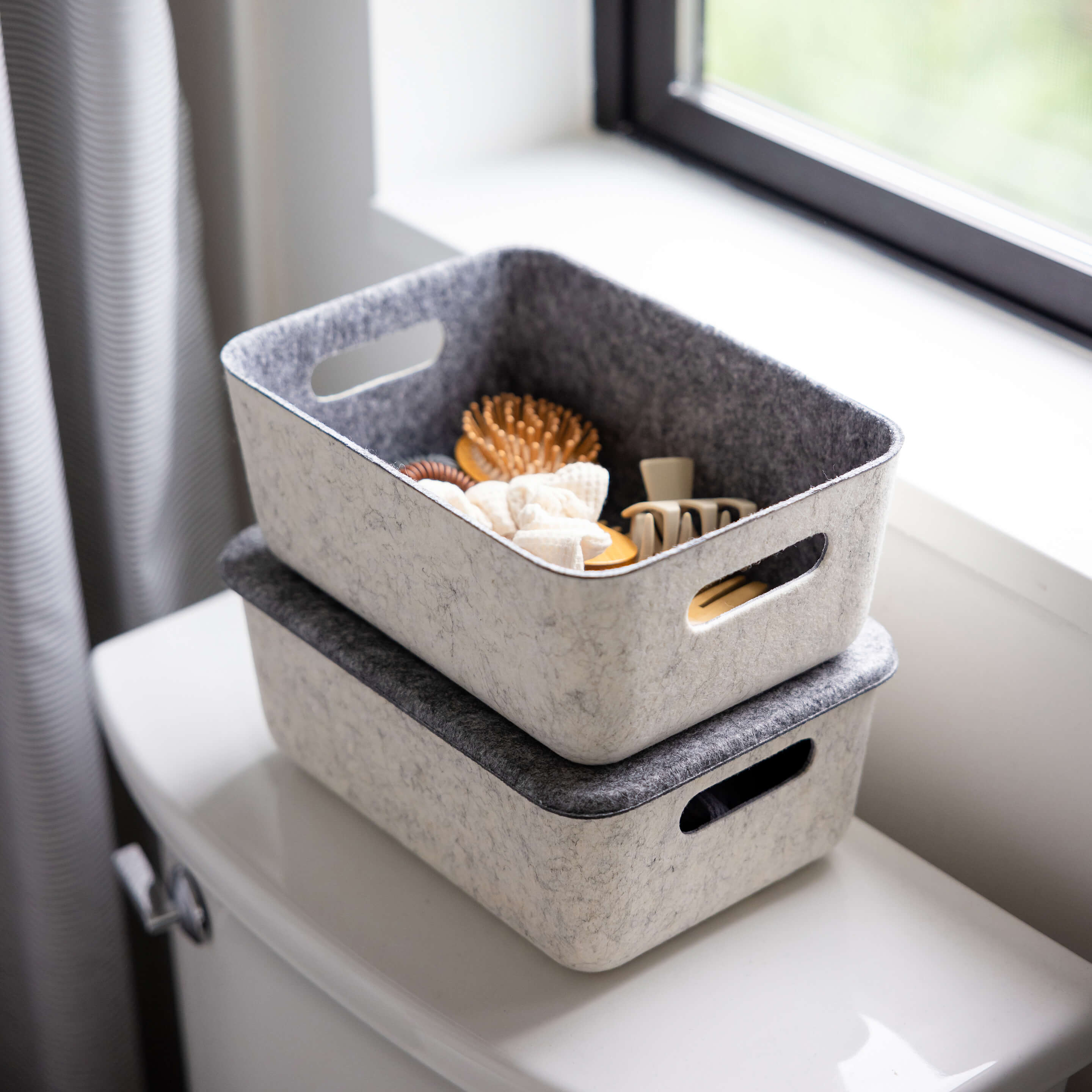 reSTAK recycled FELT storage small bin + lid