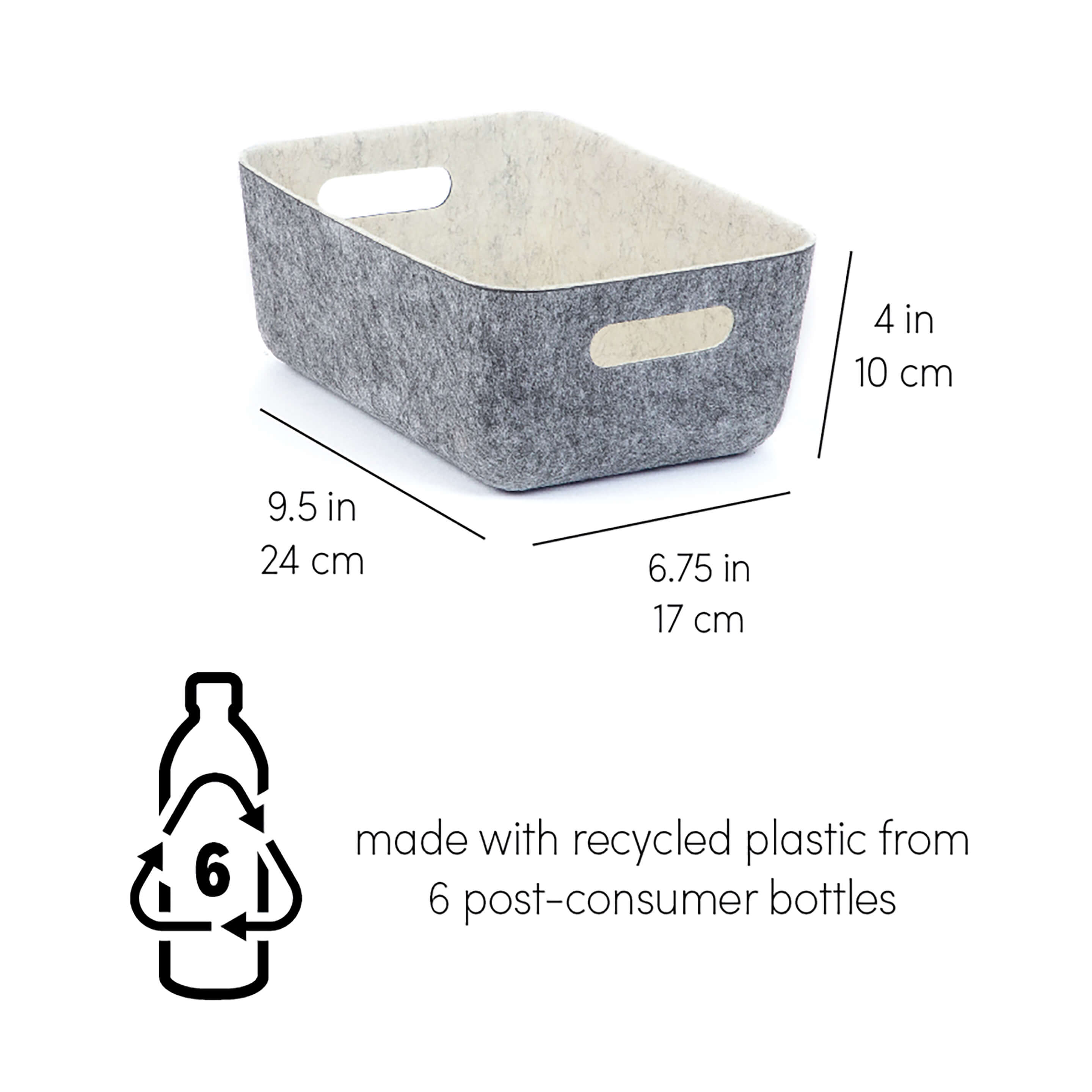 reSTAK recycled FELT storage small bin