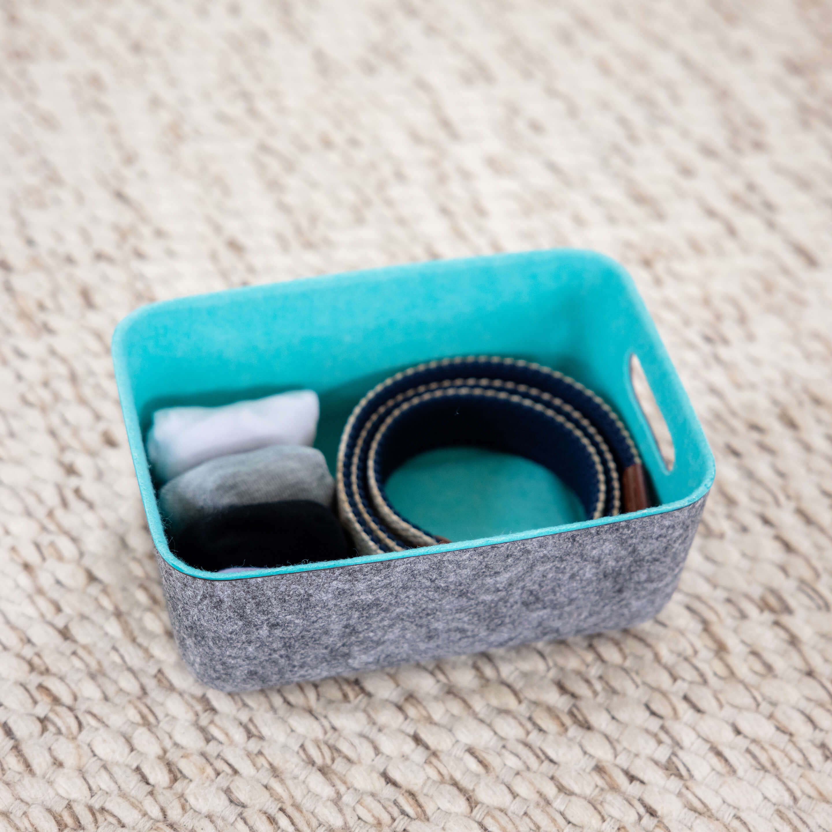 reSTAK recycled FELT storage small bin + lid