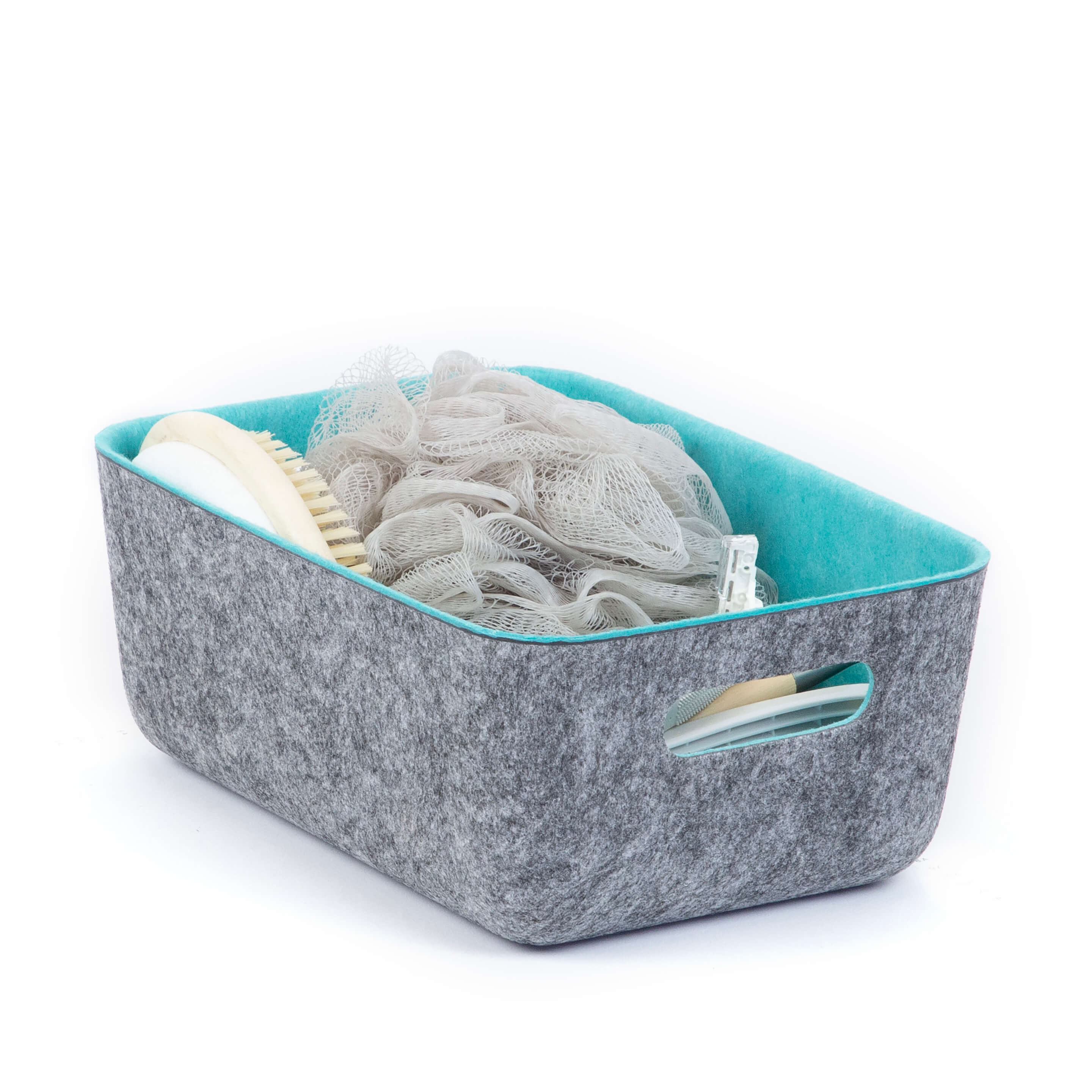 reSTAK recycled FELT storage small bin + lid SET of 3