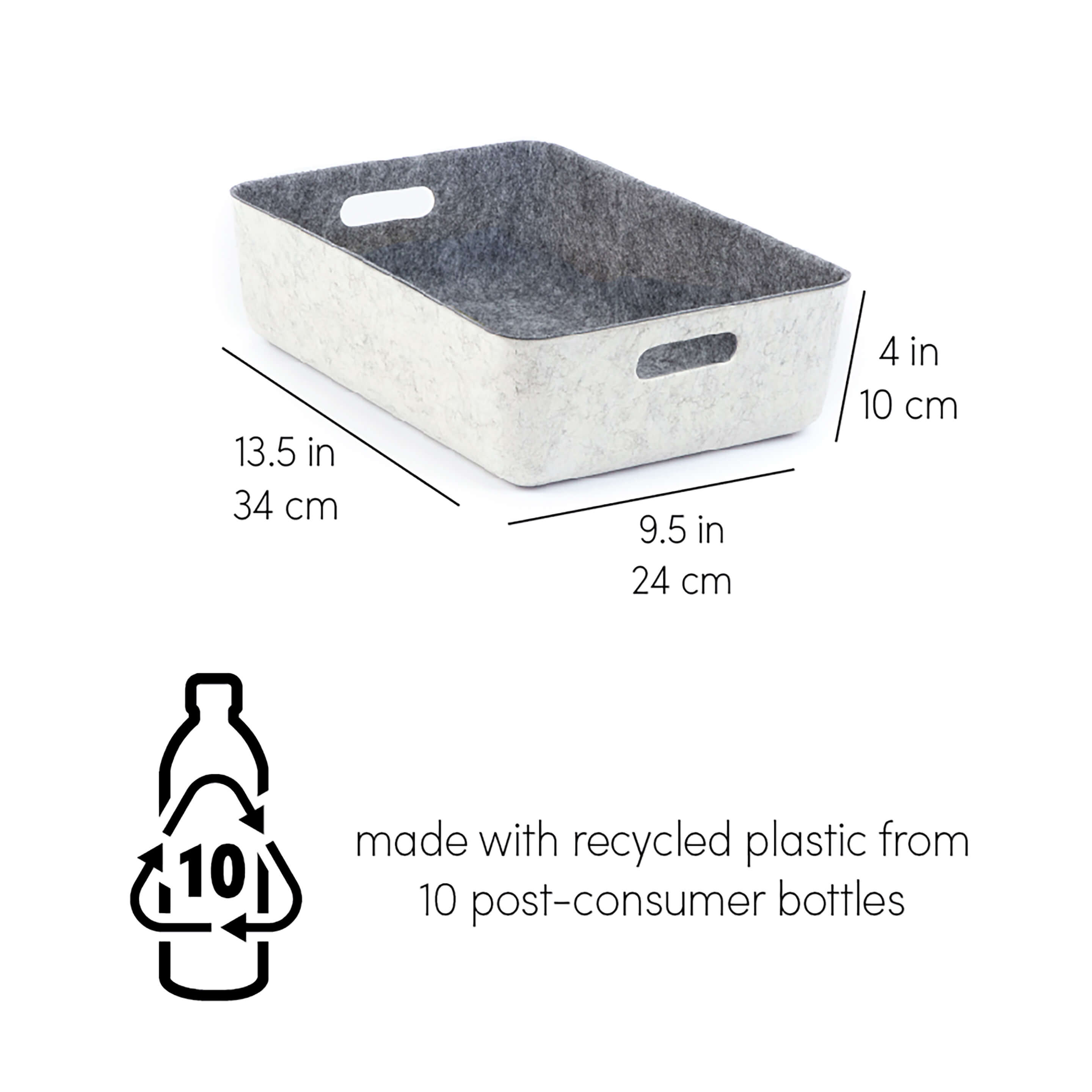 reSTAK recycled FELT storage medium short bin