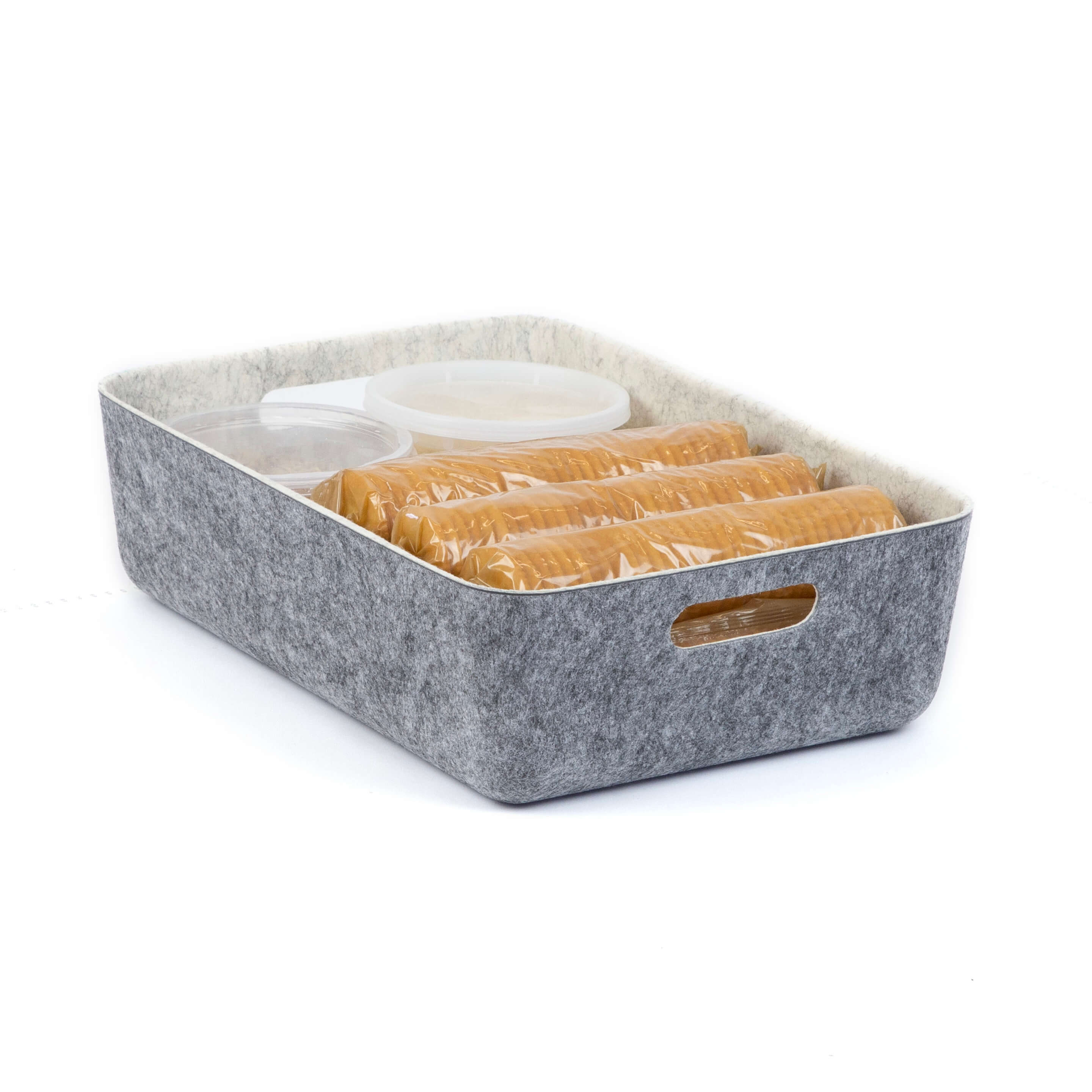 reSTAK recycled FELT storage medium short bin SET of 3