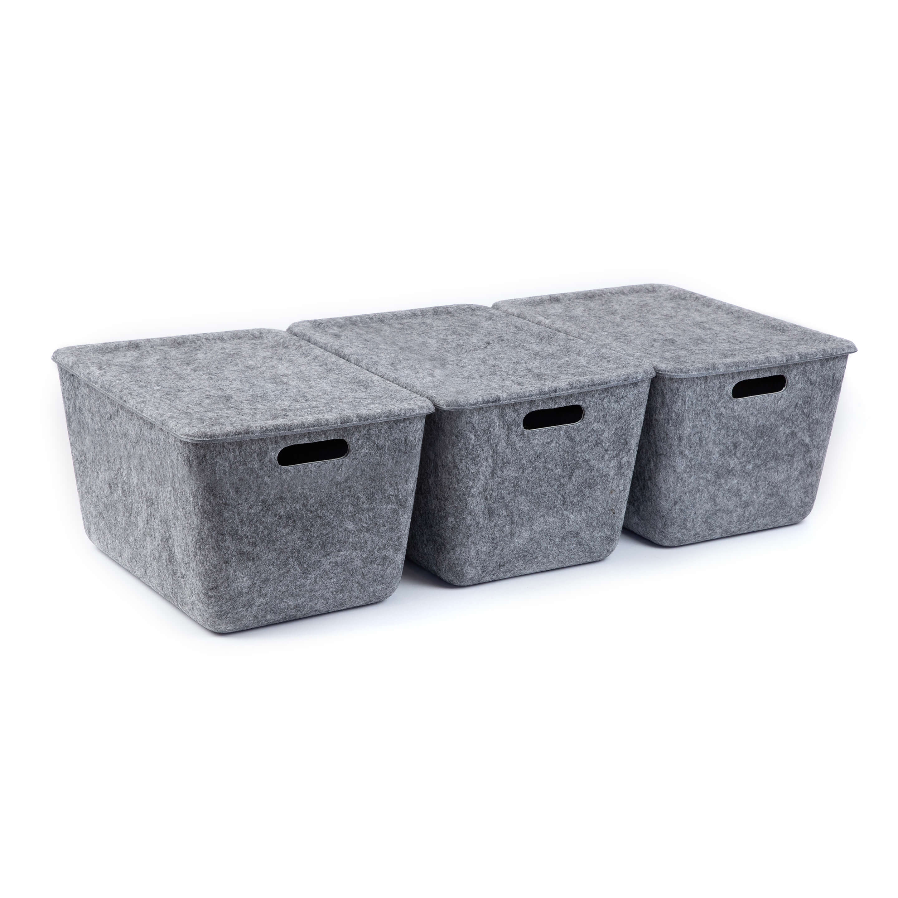 reSTAK recycled FELT medium storage lid + tray SET of 3