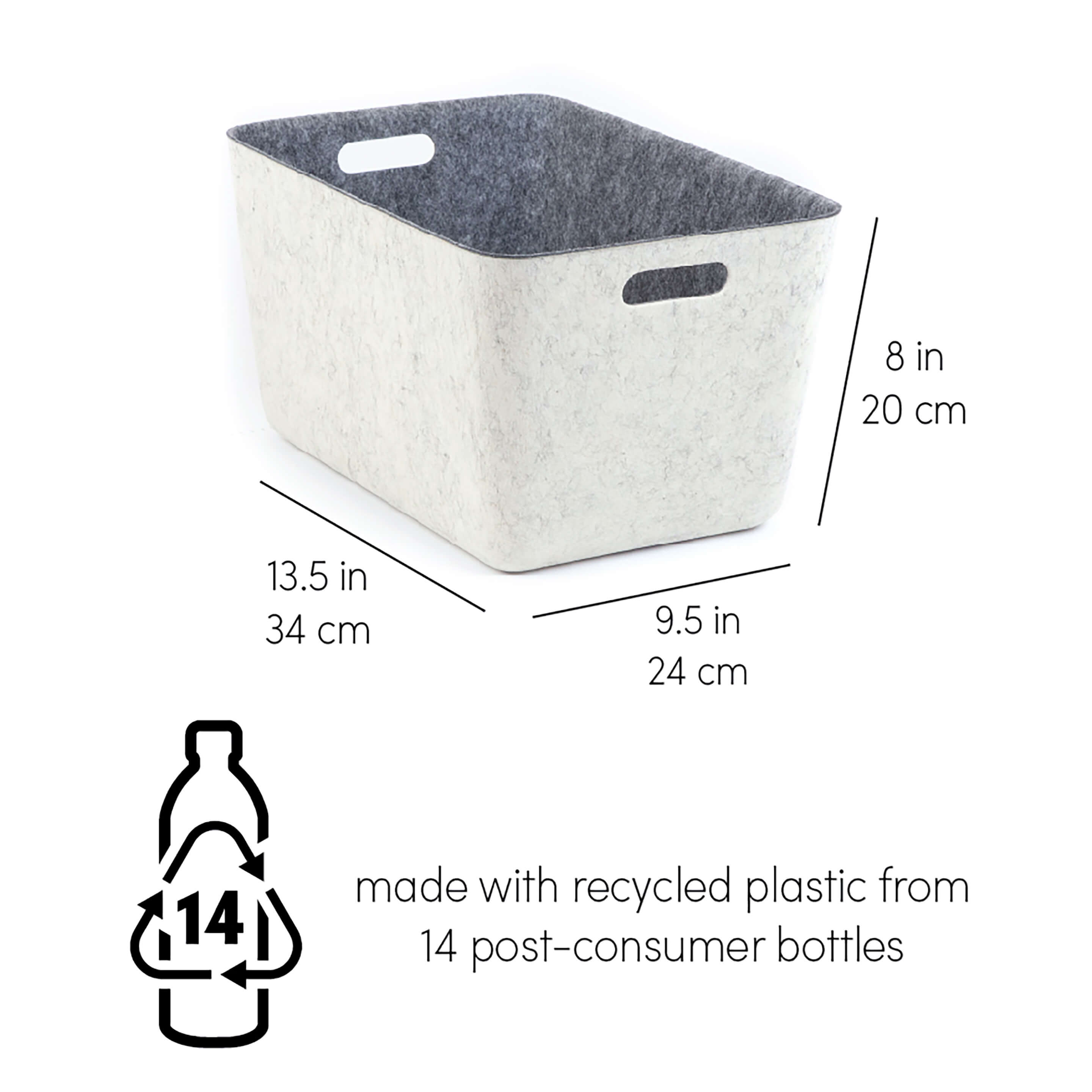 reSTAK recycled FELT storage medium tall