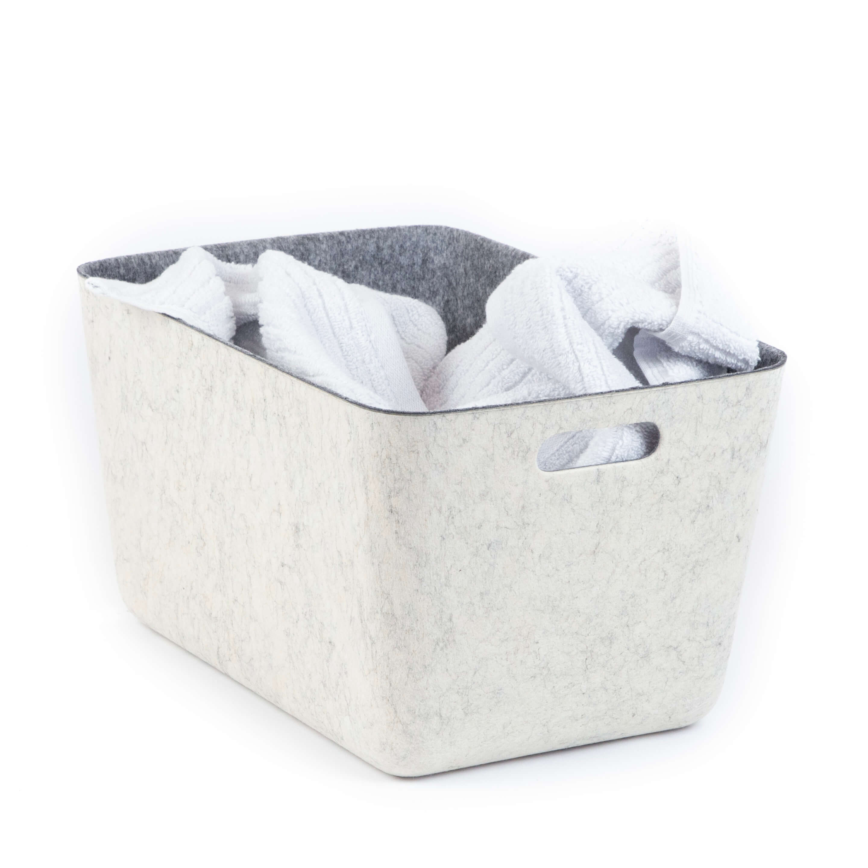 reSTAK recycled FELT storage medium tall + lid