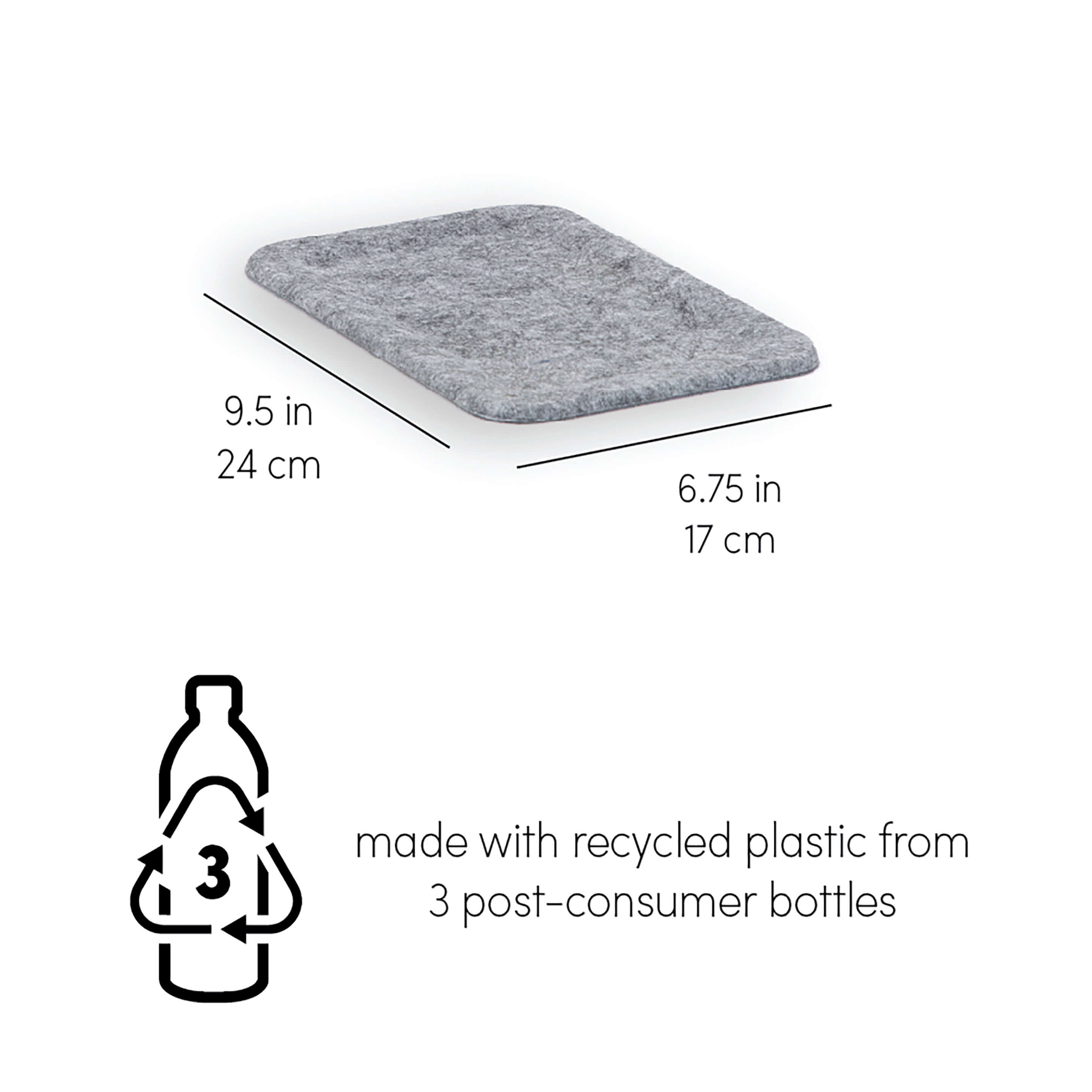 reSTAK recycled FELT small storage lid + tray SET of 3