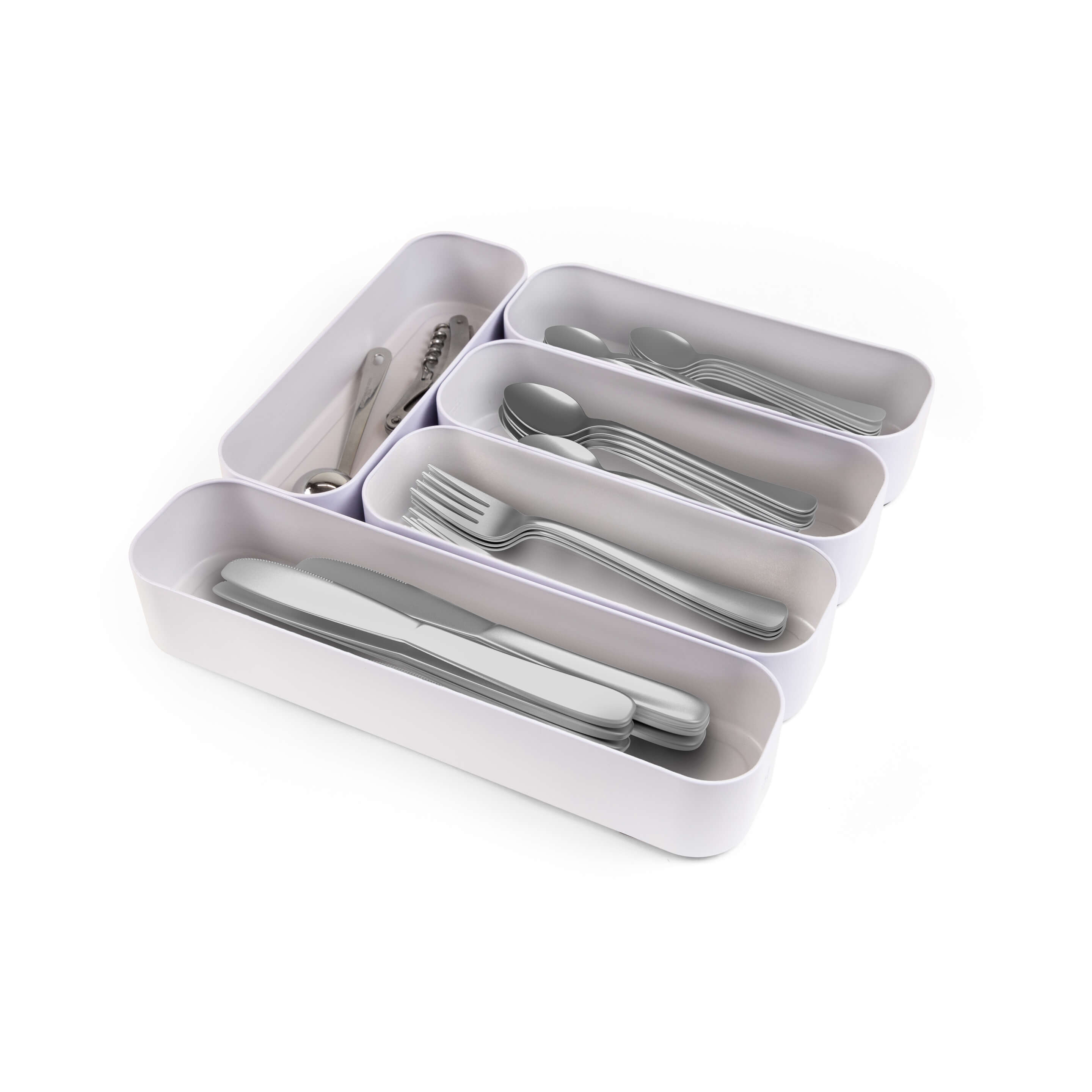 metal stacking bins + drawer organizers sets of 5 utensil 2"