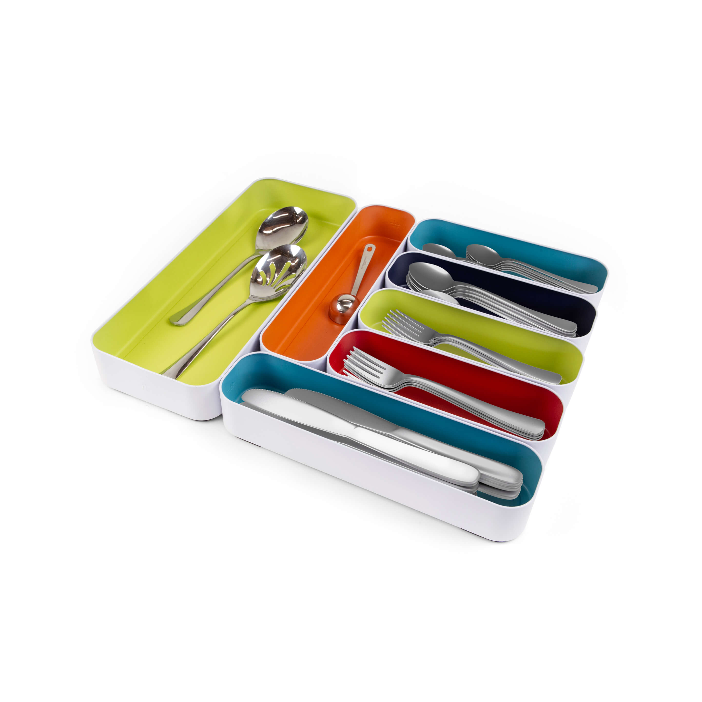 metal stacking bins + drawer organizers set of 7 utensil 2"